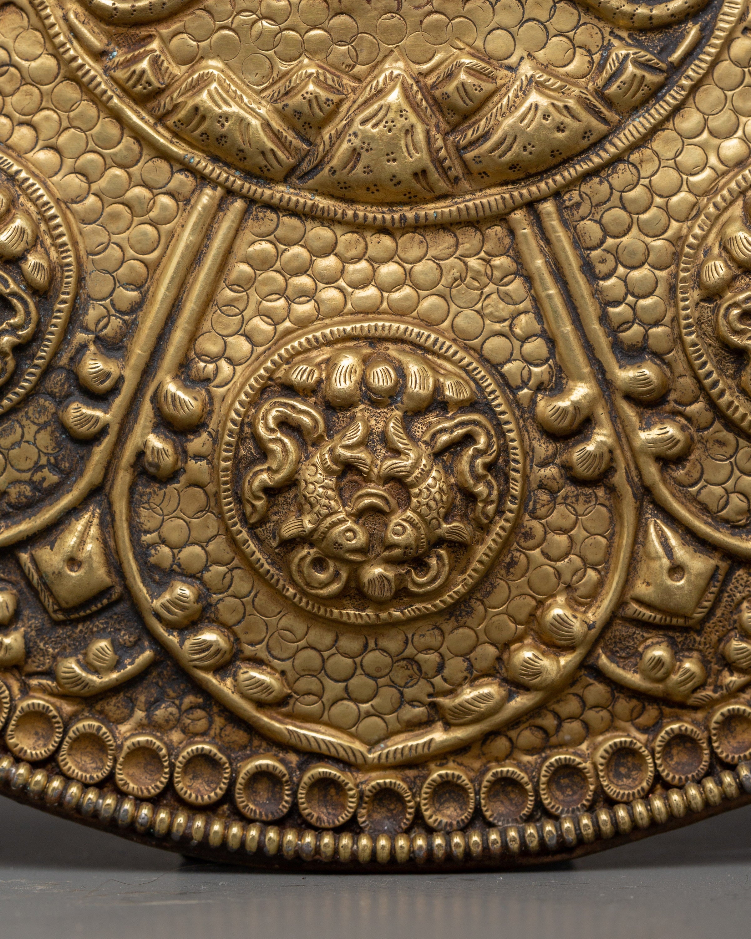 Brass Wall Hanging with Mahakala | Protection and Blessing