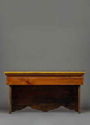 Foldable Buddhist Table (Chokchi) | Wooden Altar Table for Rituals