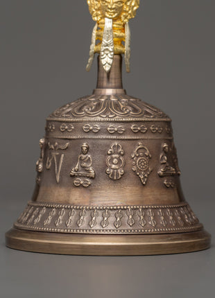 Tibetan Bronze Vajra & Bell Set |  Sacred Ritual Tools for Spiritual Awakening