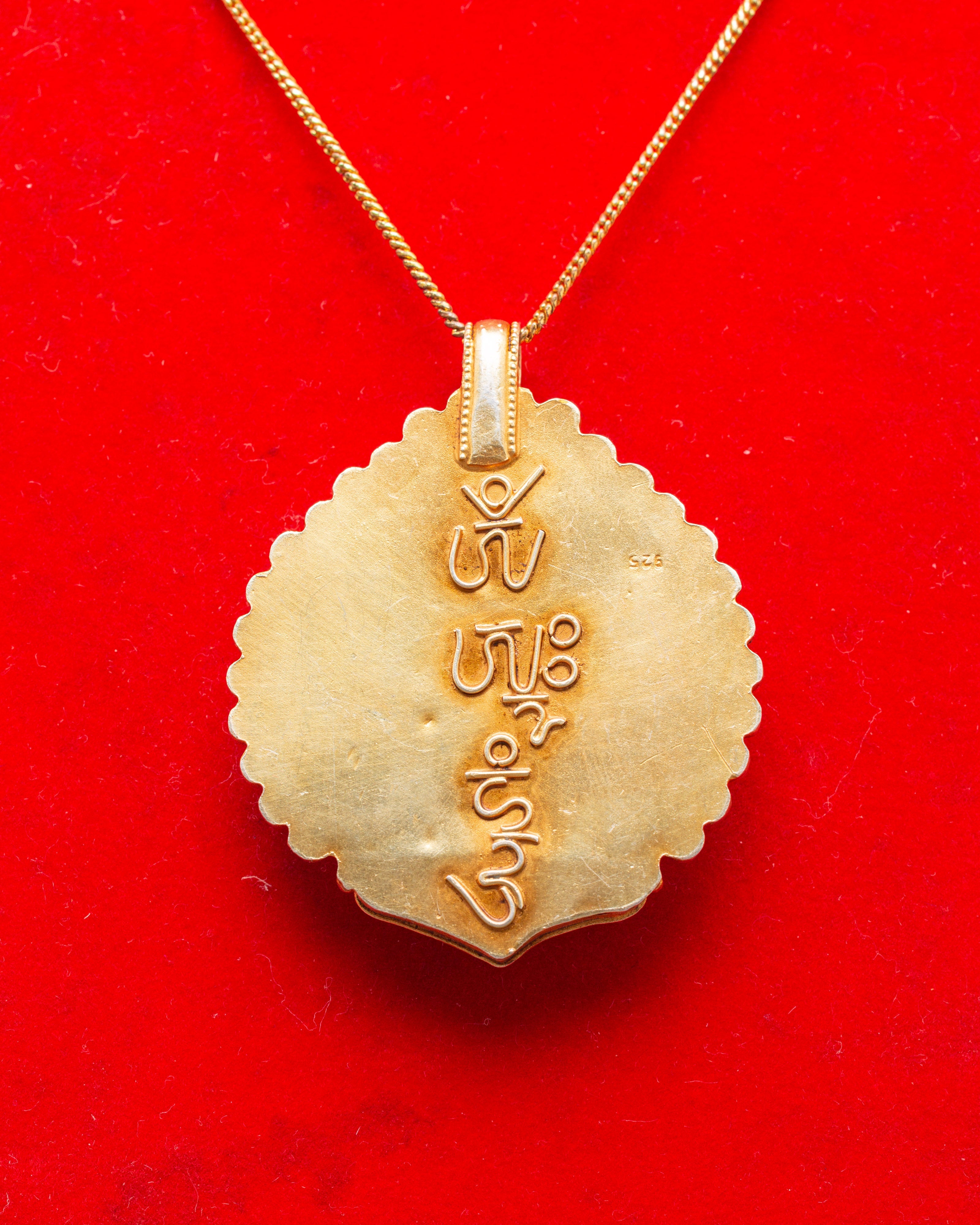 Handmade Manjushri Statue Locket | Bodhisattva of Wisdom