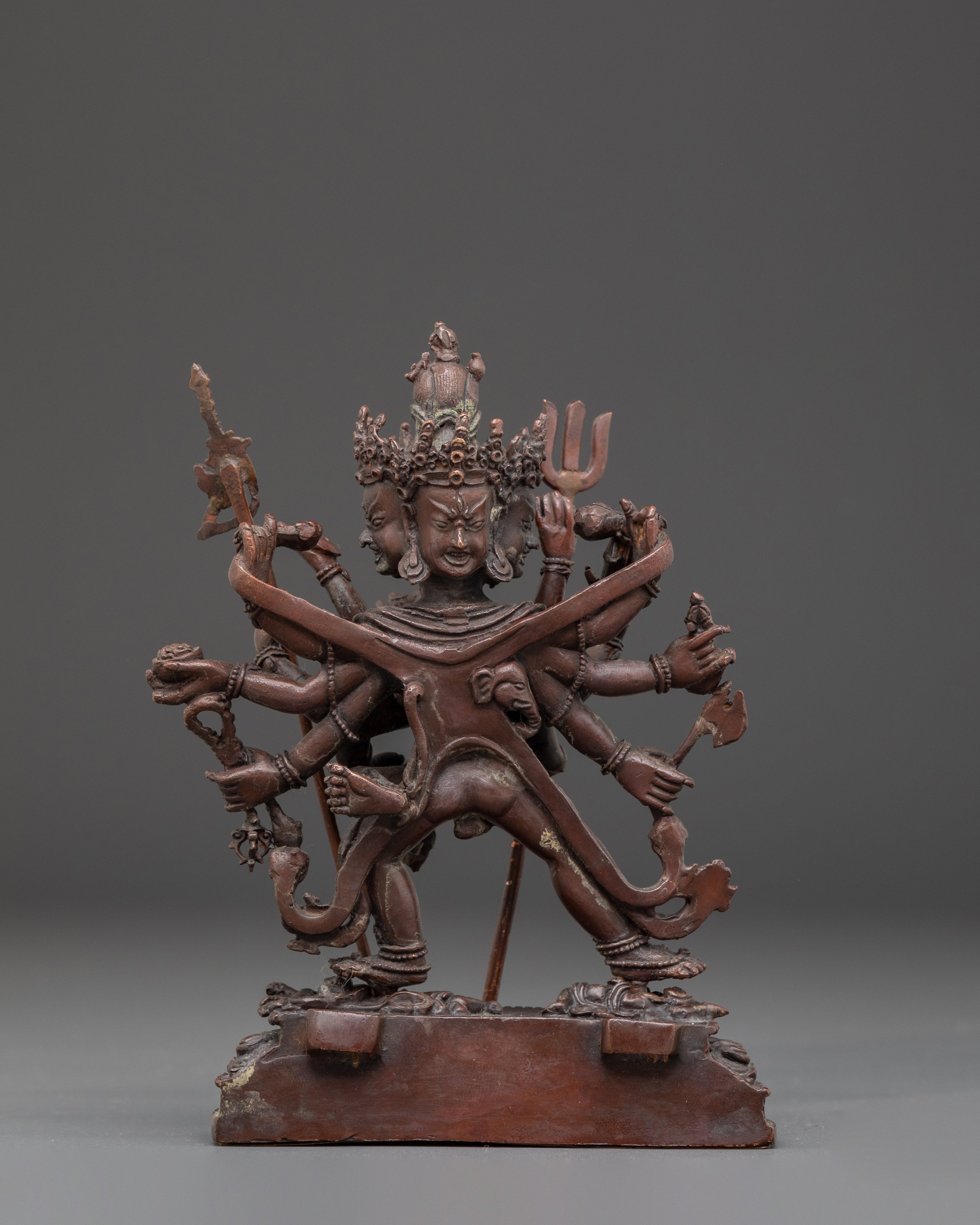 Divine Buddhist Protection Icon Chakrasambhara Statue | Buddhist Tantric Icon for Altar