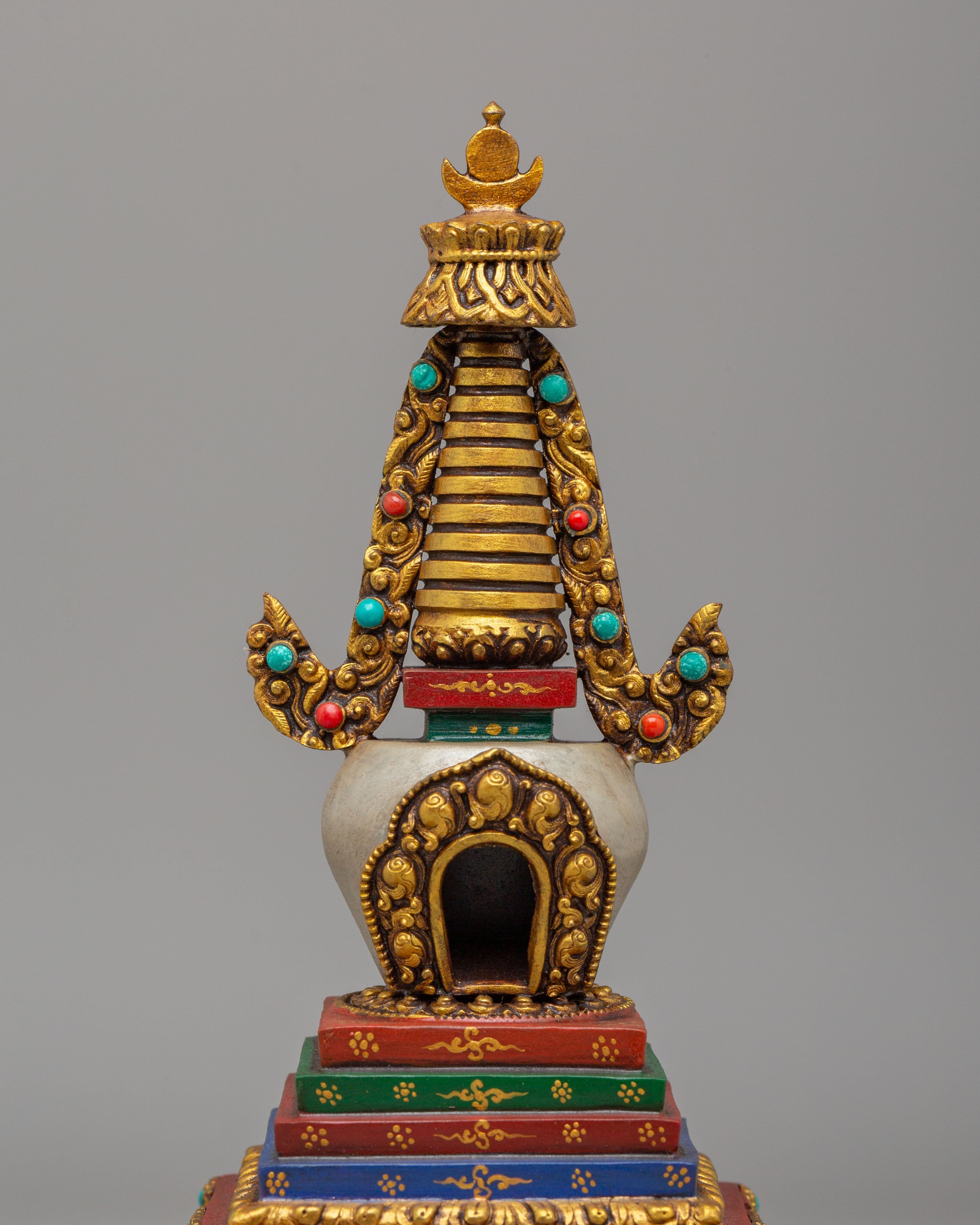 Spiritual Enlightenment Chorten | Handcrafted Tibetan Buddhist Stupa