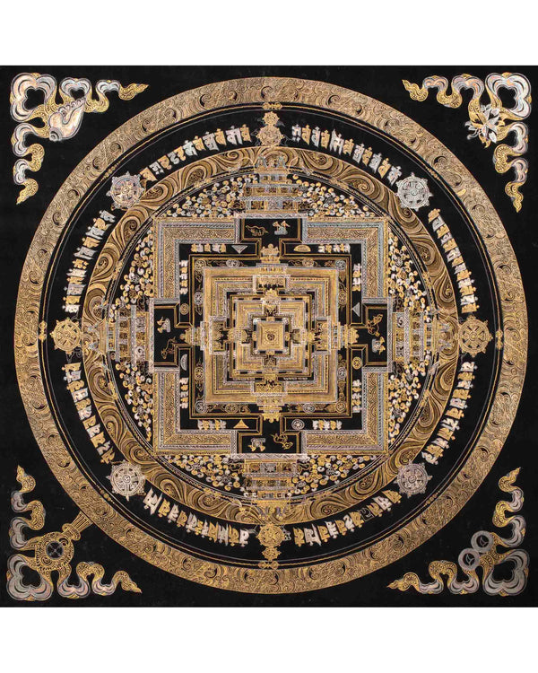 Pure Gold and Silver Kalachakra Mandala