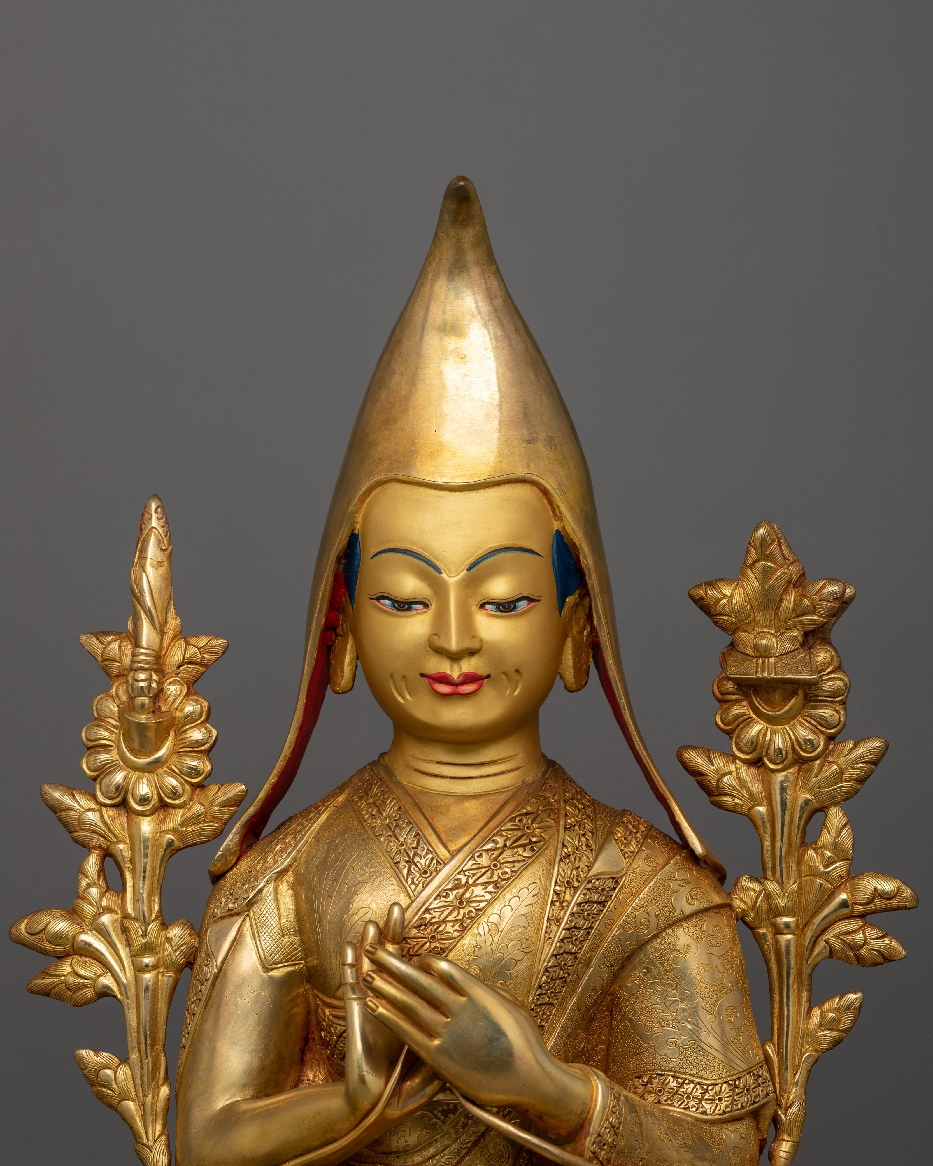 Himalayan Statue Set of Tsongkhapa | The Embodiment of Compassion and Wisdom