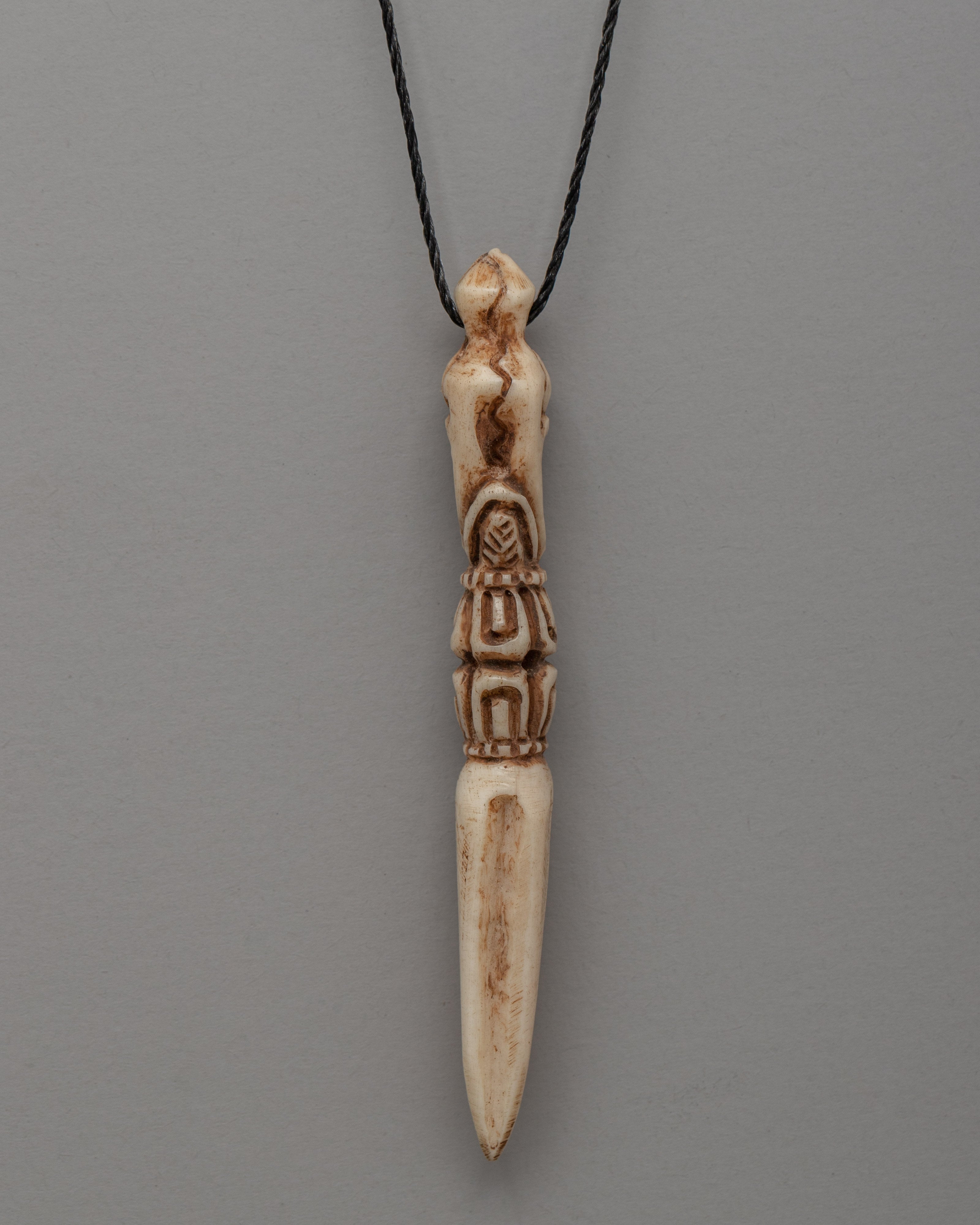 Handmade Buffalo Bone Buddhist Locket | Promotes Peace and Mindfulness