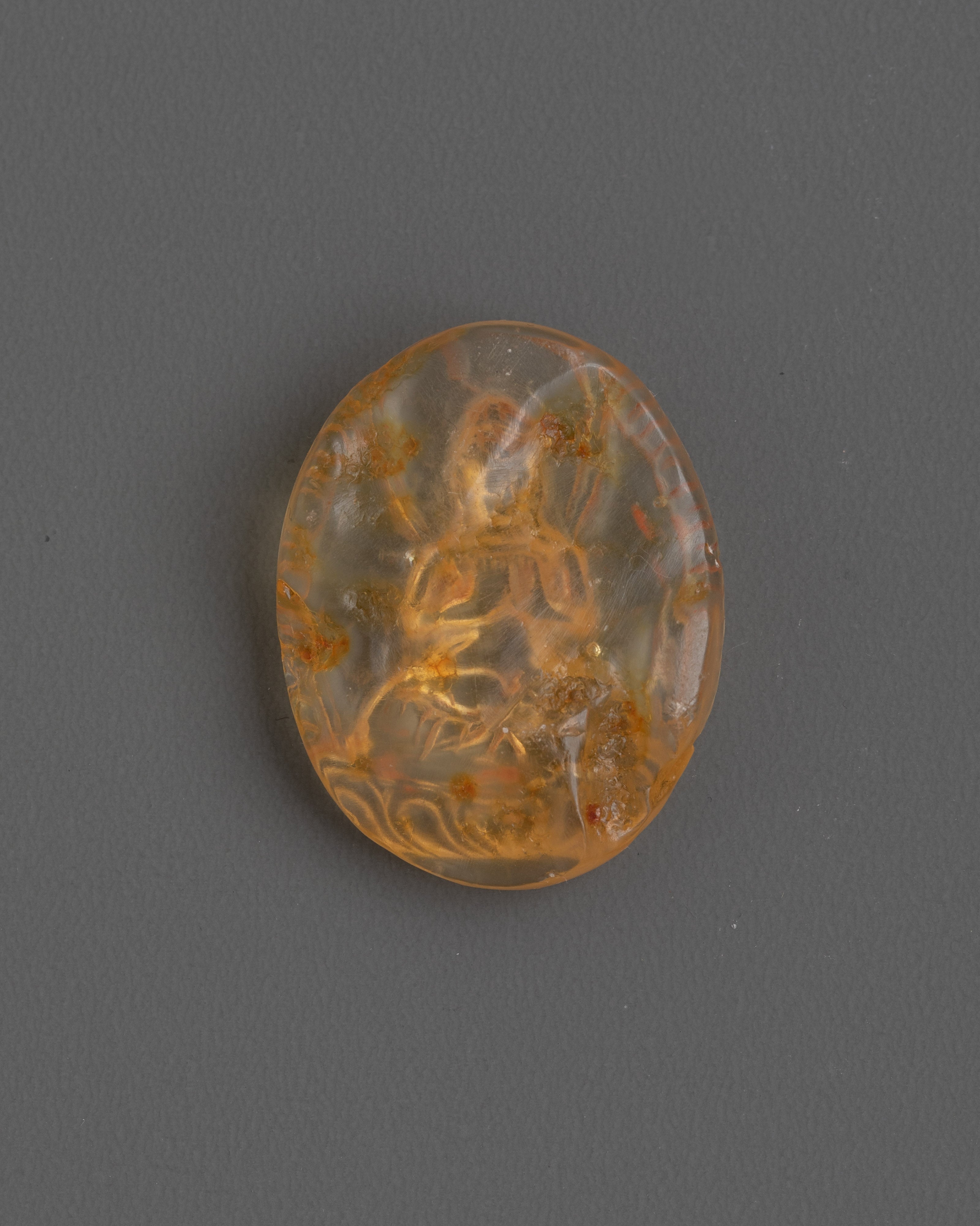 Vairocana Buddha Amber Statue | Spiritual Altar Decor