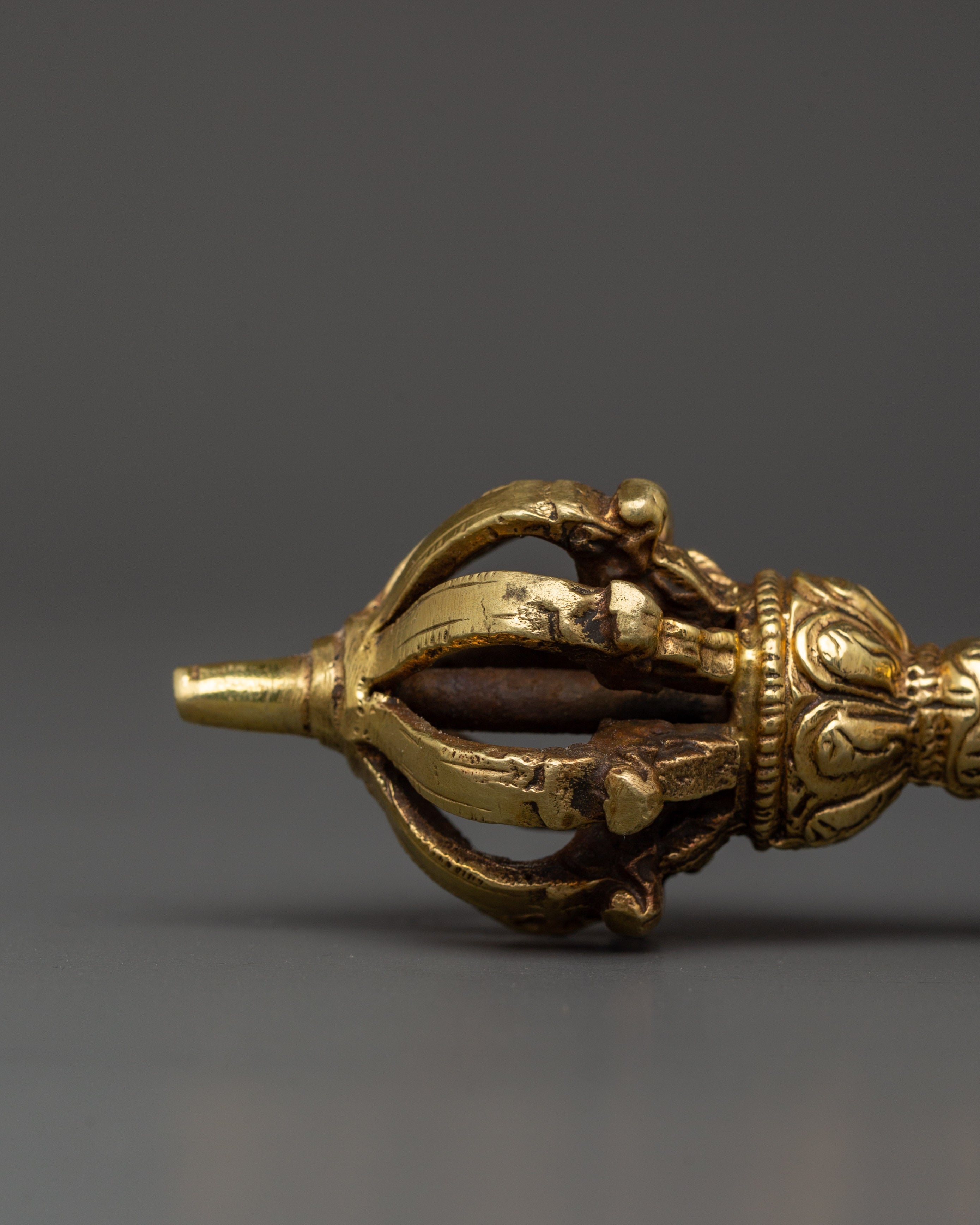 Tantric Vajra and Bell Set | Tibetan Brass Bell & Vajra for Rituals