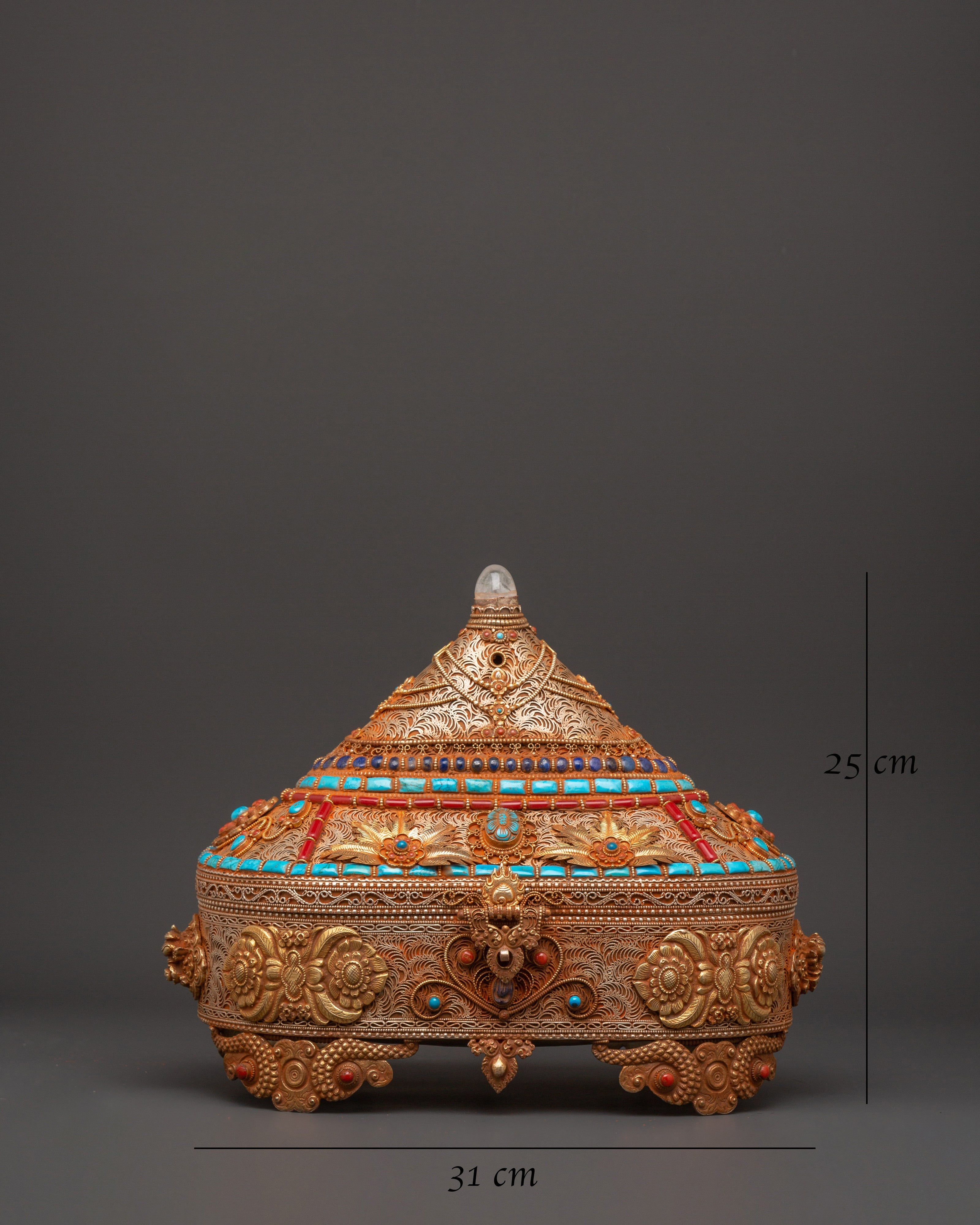 Copper & Gold-Plated Treasure Box | Handcrafted Keepsake Storage