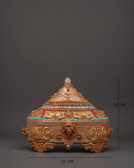 Copper & Gold-Plated Treasure Box | Handcrafted Keepsake Storage