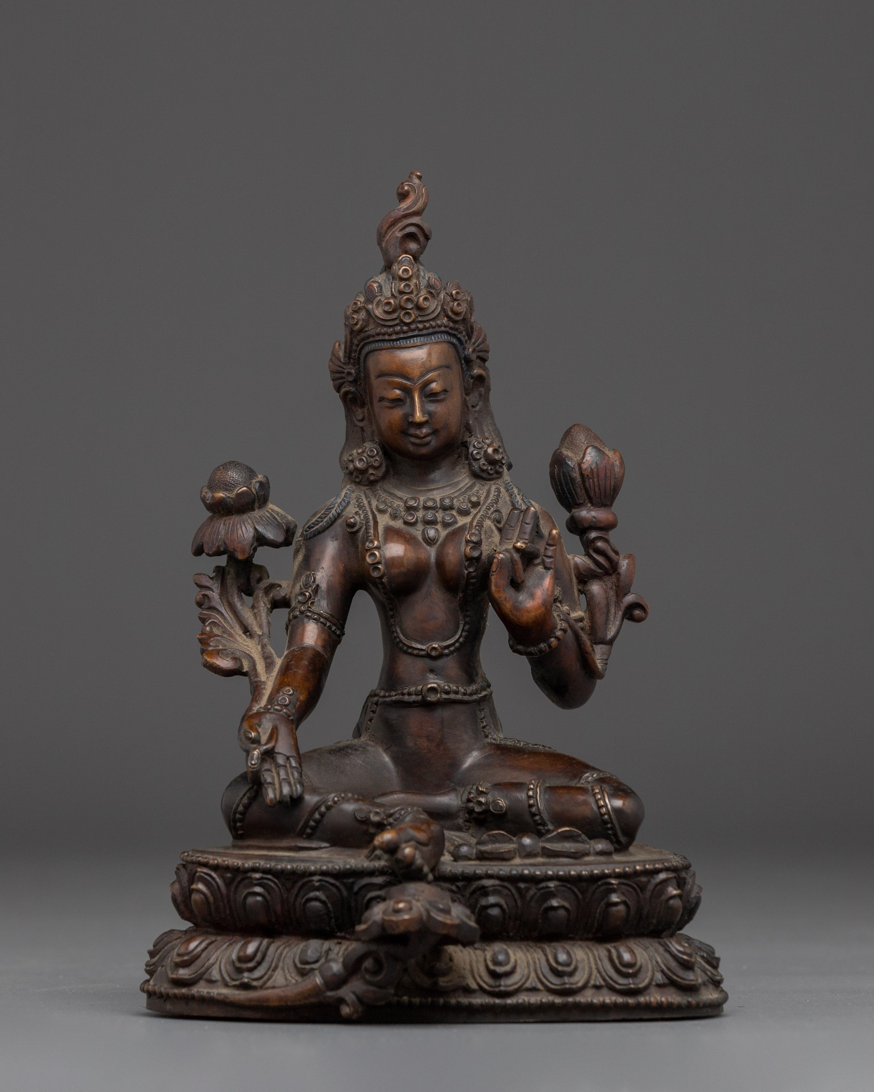 Boddhisattva Oxidized Set | Seven Tibetan Deities