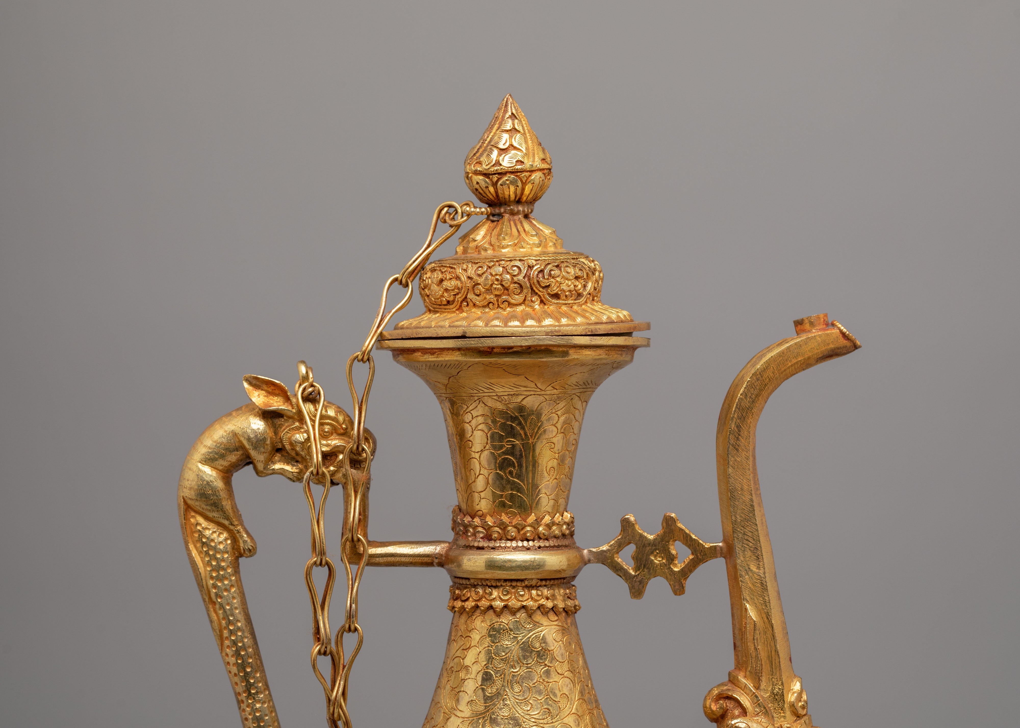 Spiritual Buddhist Bhumba Ewer | Handcrafted Copper Altar Vessel