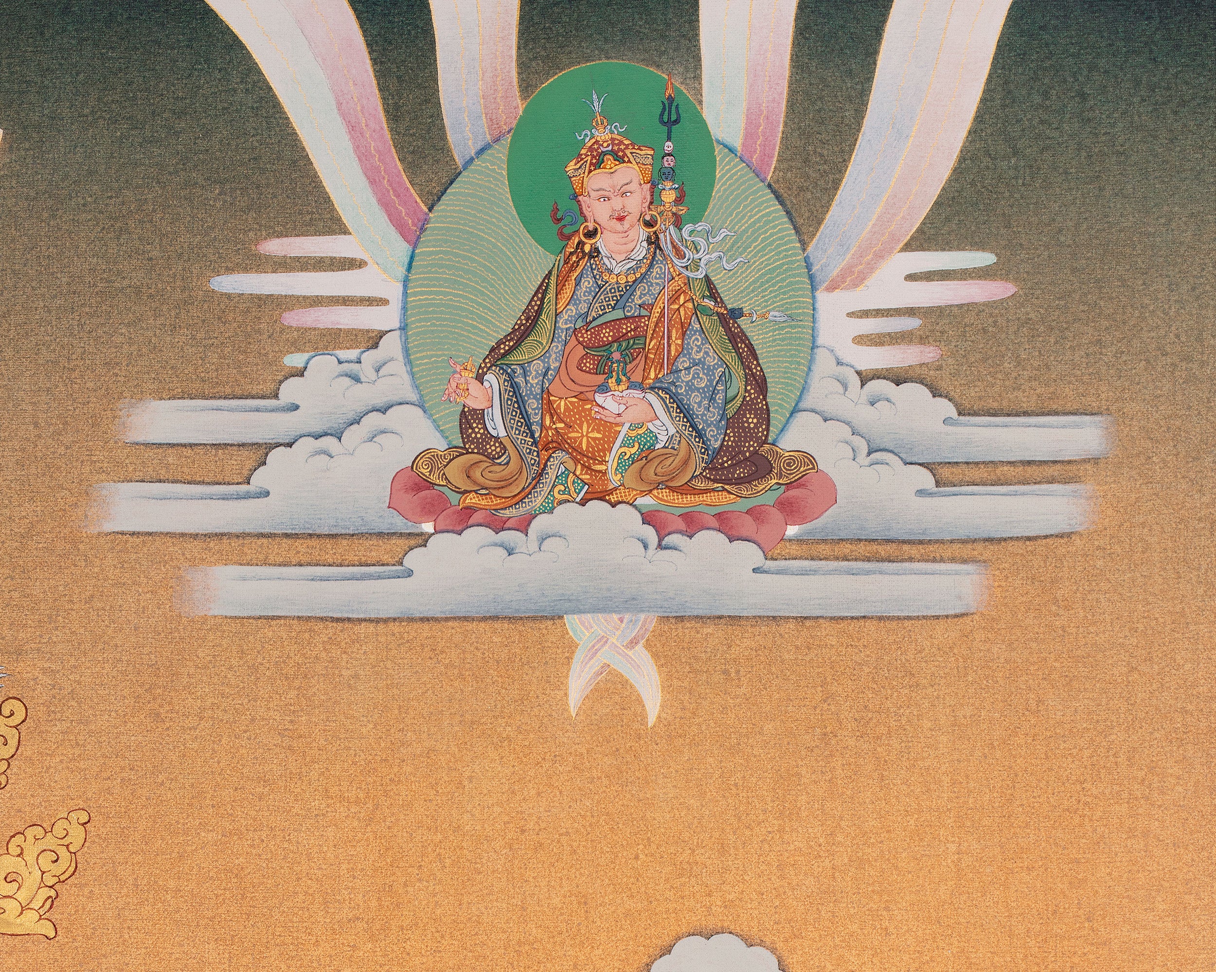 High-Quality Namtoshe with Five Dzambhala Print | Wealth Deities with Protective and Enlightened Figures