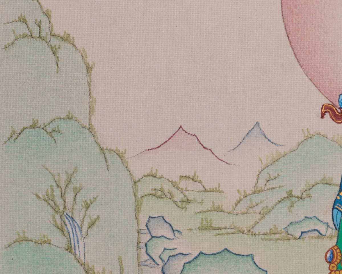 Hand-Painted Green Tara Art | Swift Compassion In Action And Protection From Fear