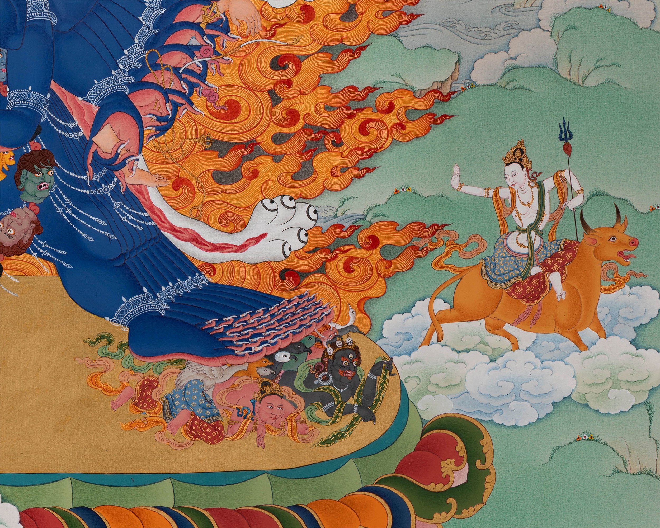 Yamantaka with Others | High Quality Thangka Print