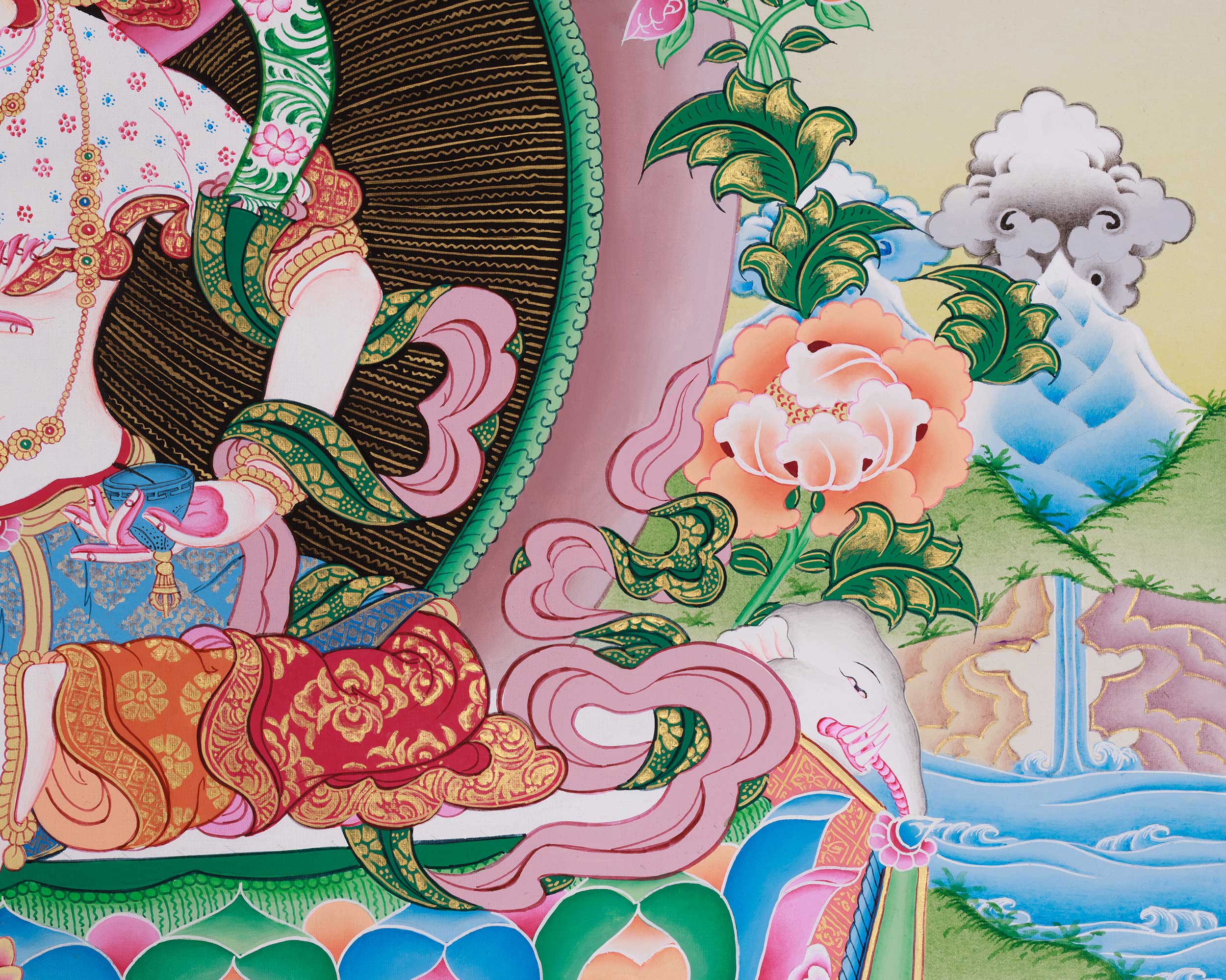 Vajrasattva Buddha Thangka | A Sacred Representation of Purification and Enlightenment