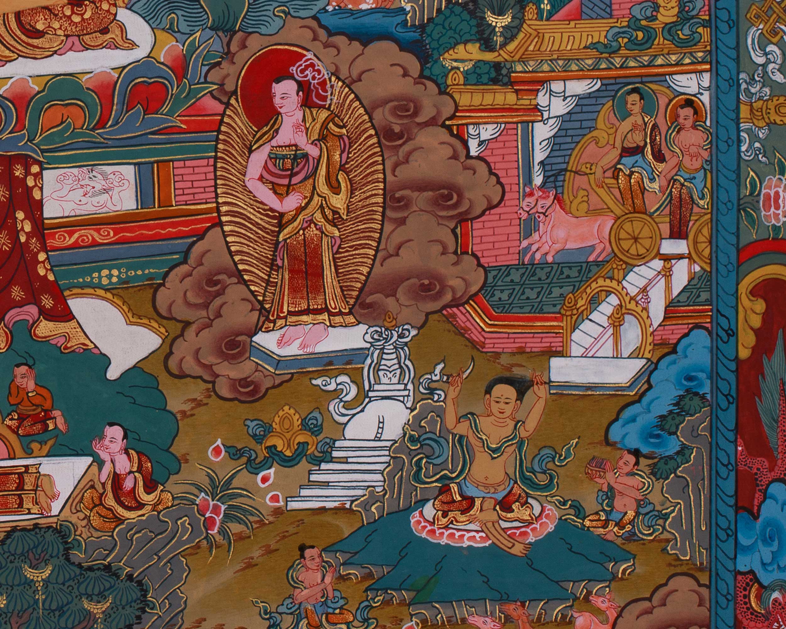 Tibetan Thangka of Buddha Life History | Sage of Shakya Clan