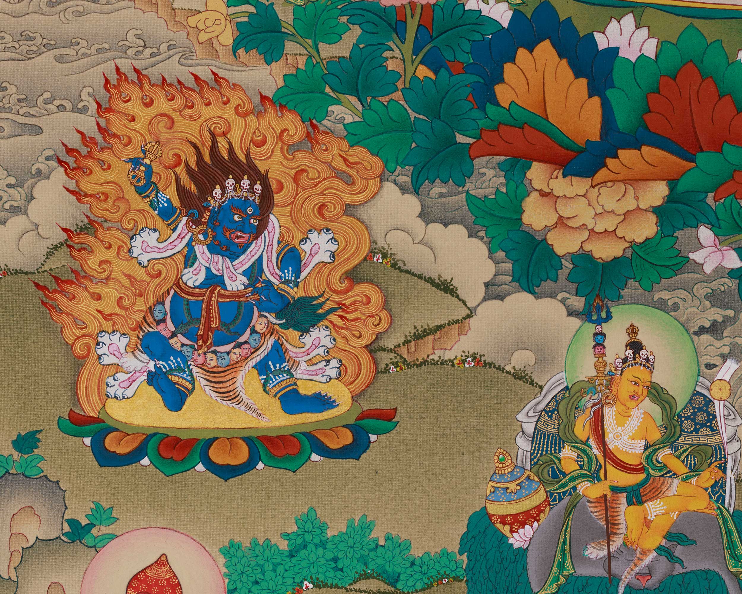 Traditional Thangka of Guru Sangye | Sacred Tibetan Meditation and Lineage Painting
