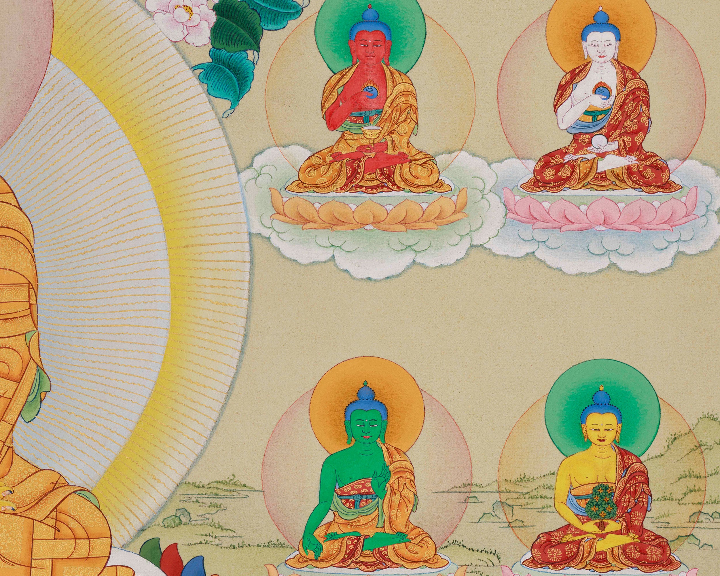 Traditional Thangka of 35 Buddhas | Spiritual Transformation and Practice