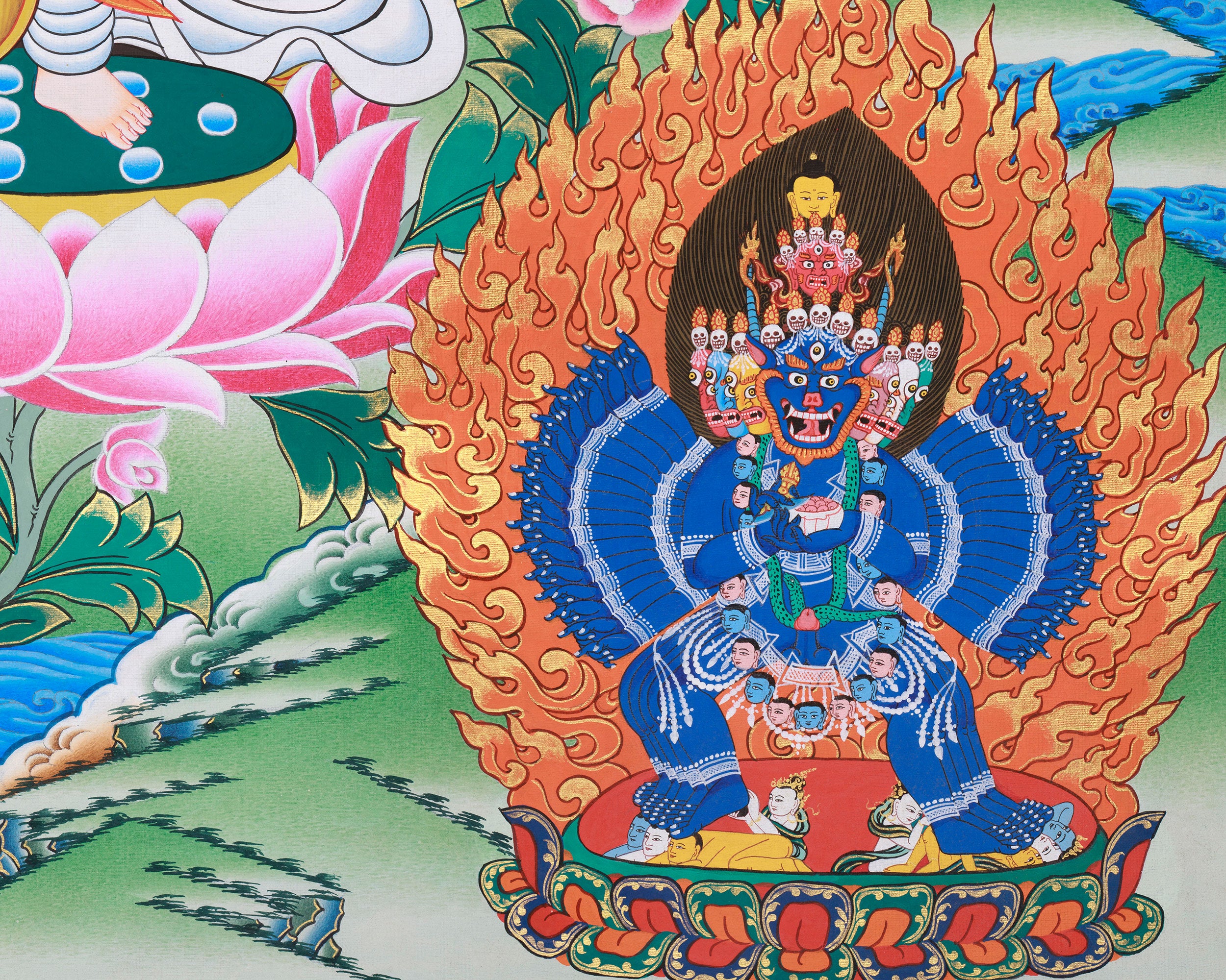 Sacred Bodhisattva Art | Traditional Thangka | Meditation Altar