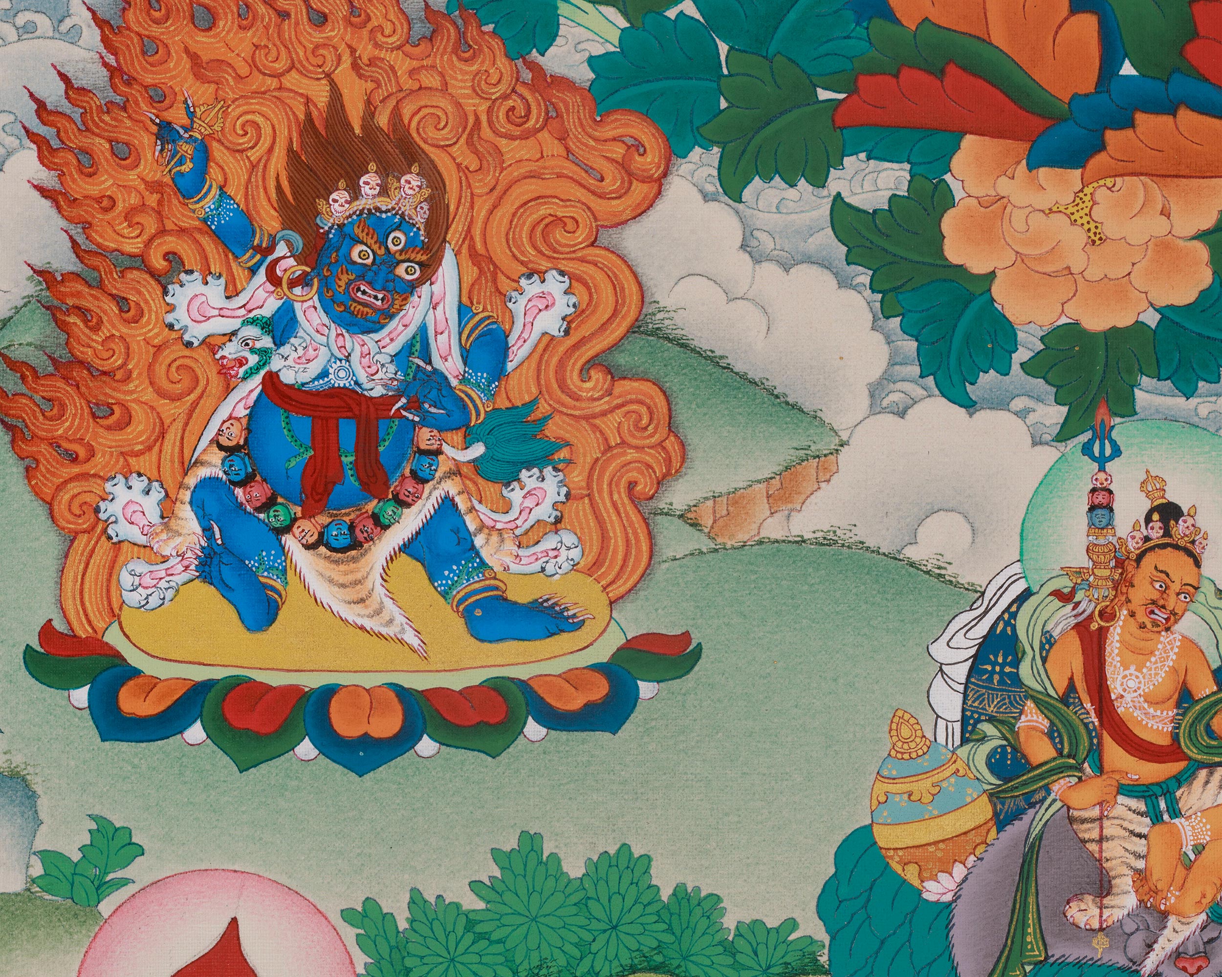 Vajrayana Guru Rinpoche Artwork | Sacred Padmasambhava Thangka Painting