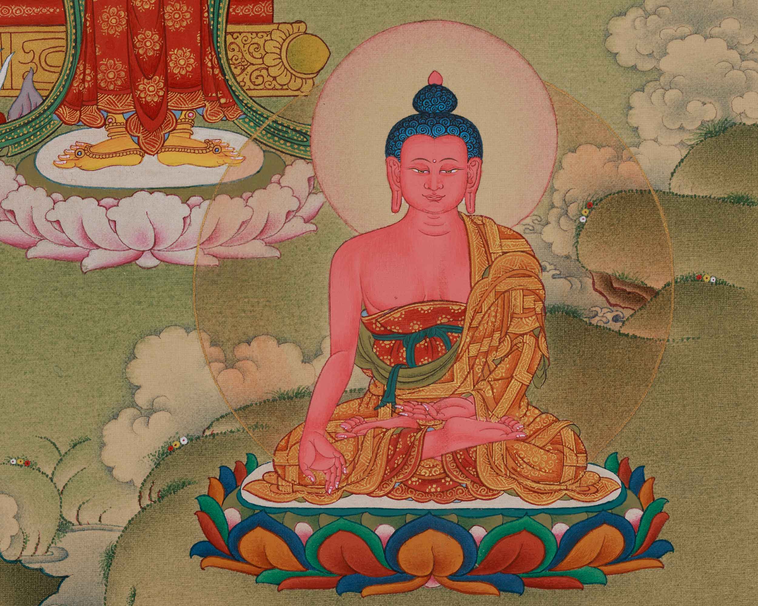 Asta Medicine Buddha Print | Bhaisajyaguru Art | Healing Deity