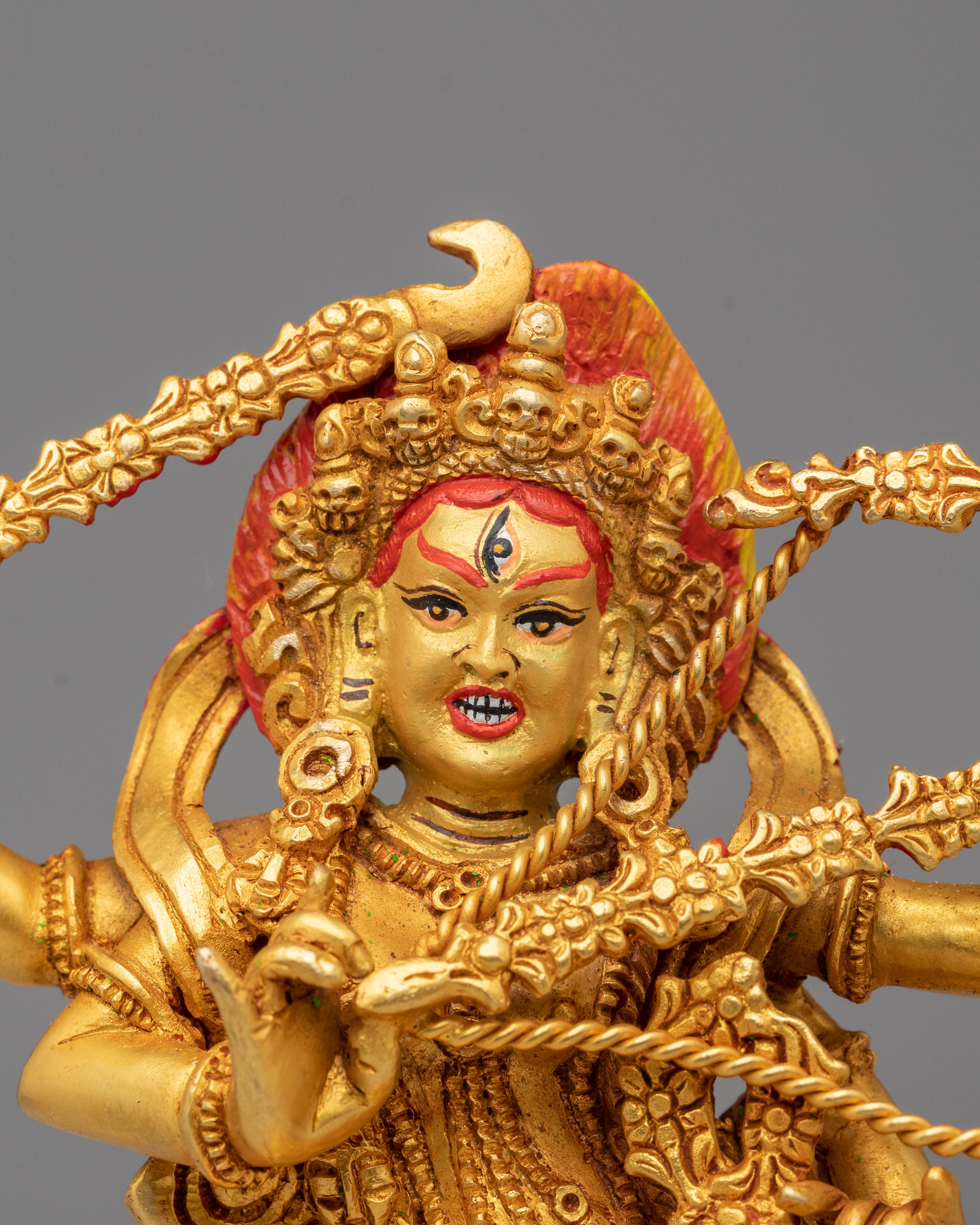 Handcrafted Kurukulla Buddhist Statue | Tibetan Tantric Goddess Sculpture