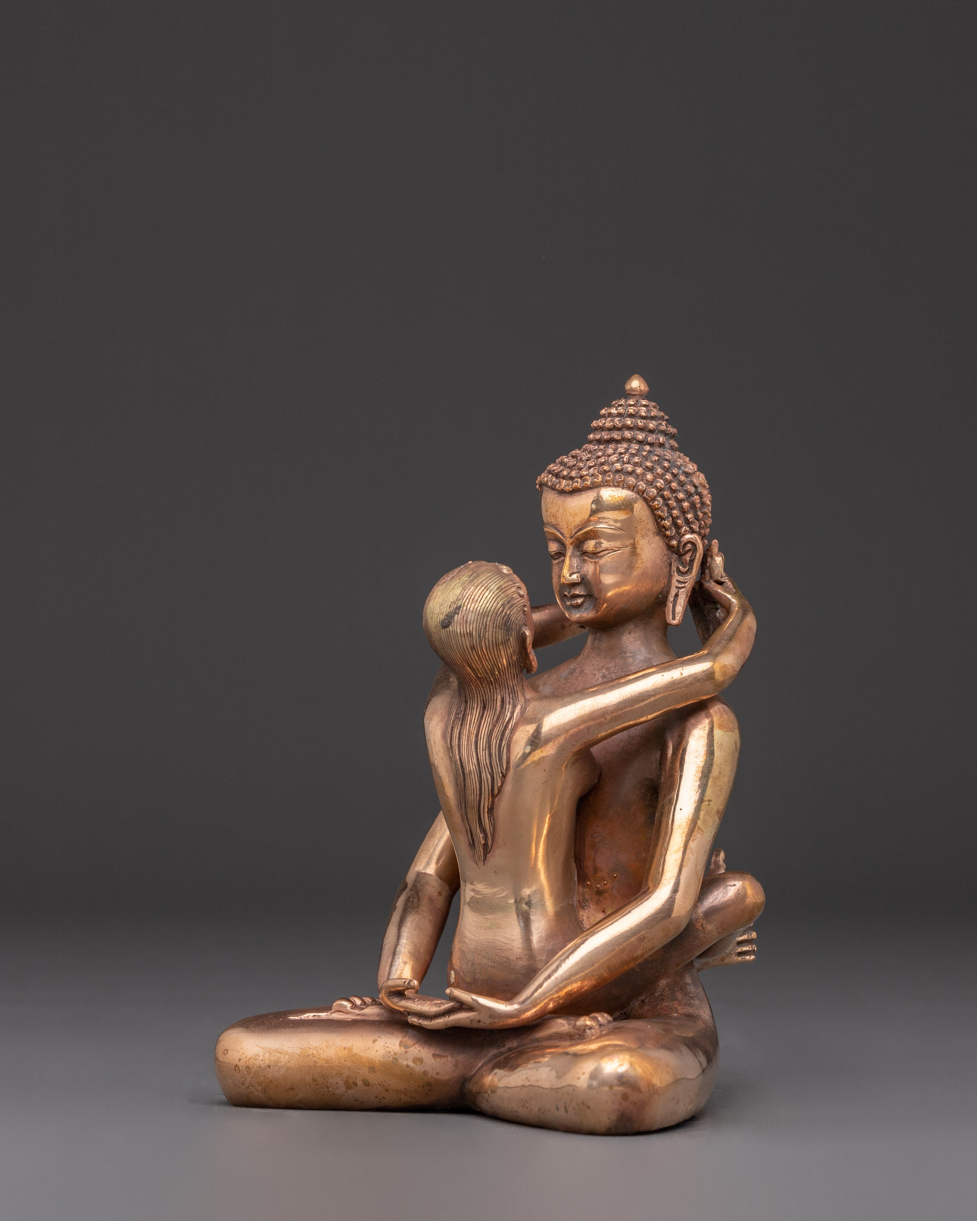 Samantha Bhadra with consort statue | Symbol of Enlightenment