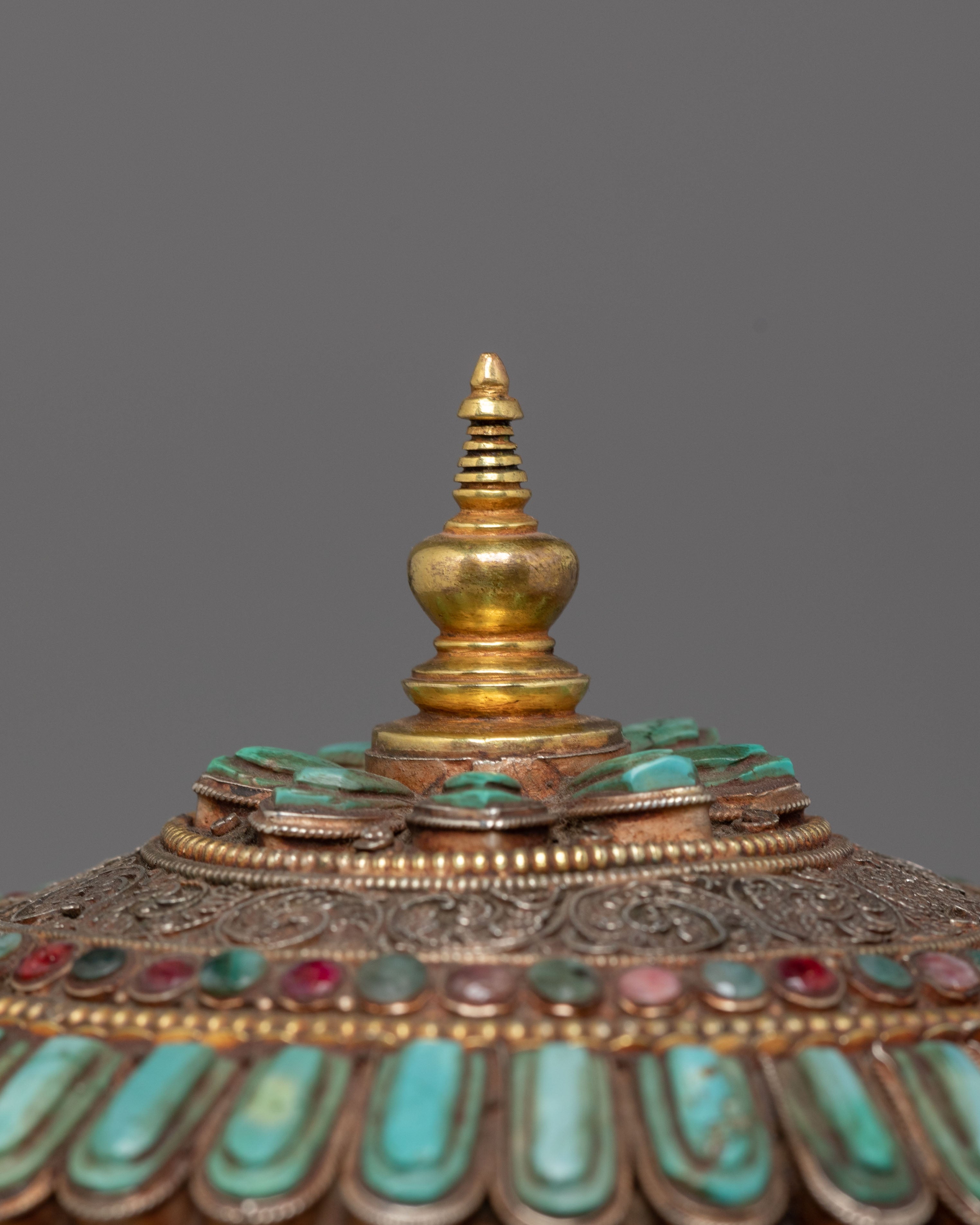 Tibetan Buddhist Dhupur Rice Pot | Himalayan Ritual Offering Vessel