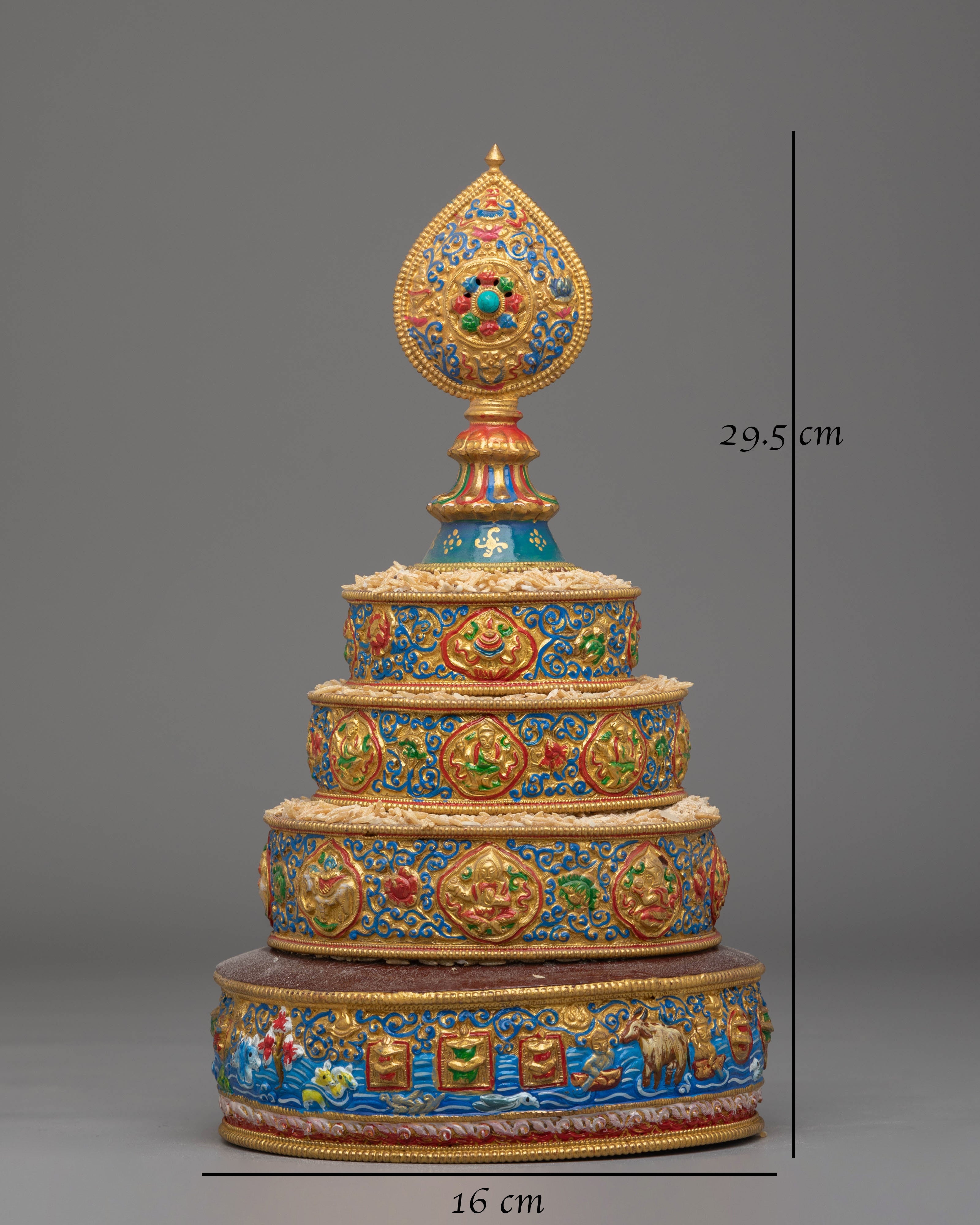 Handmade Tibetan Mandala Offering | Sacred Spiritual Decor for Meditation