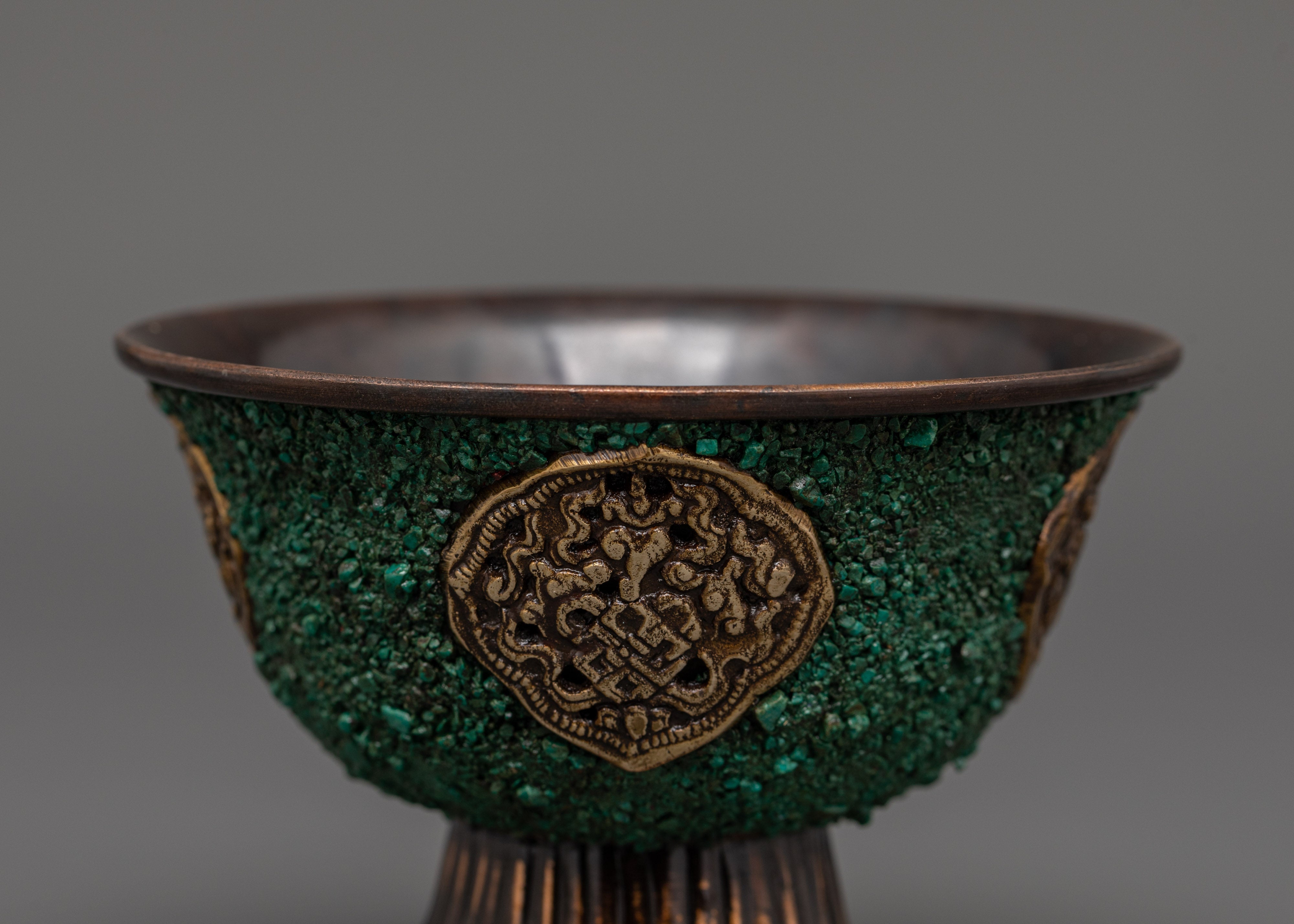 Oxidized Copper Offering Bowls | Tibetan Shrine Decor