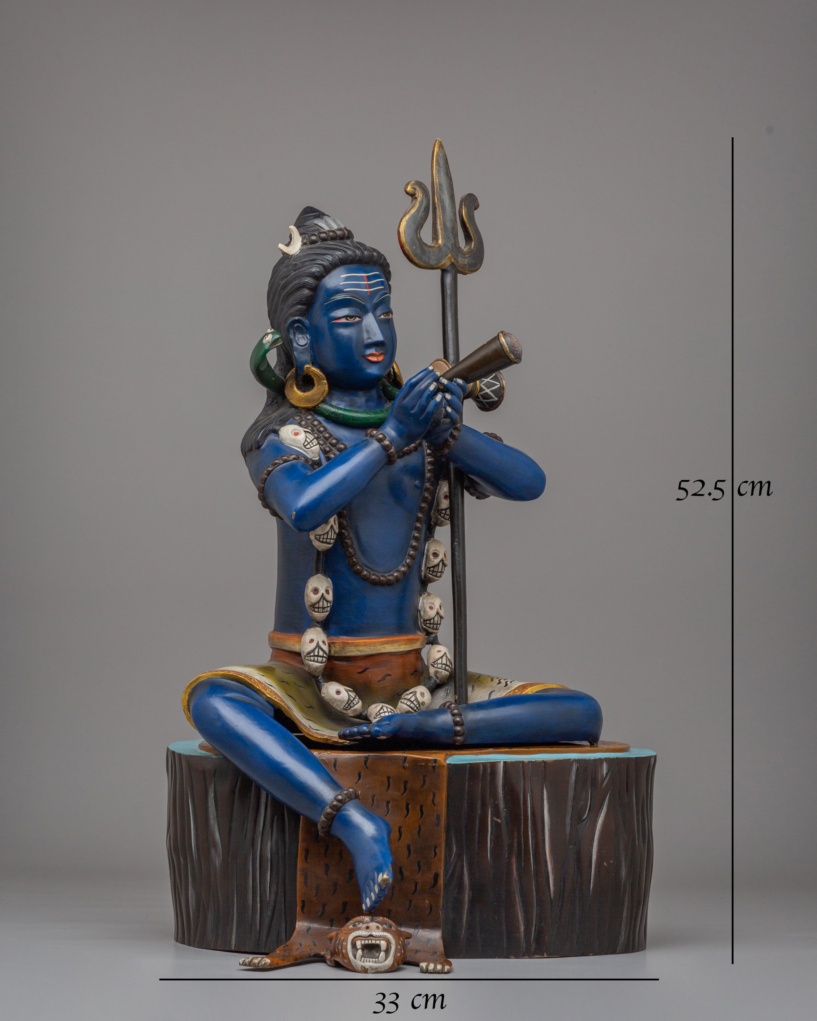 Lord Shiva Deity Figurine | Hindu Deity for Temple, Altar, and Spiritual Space