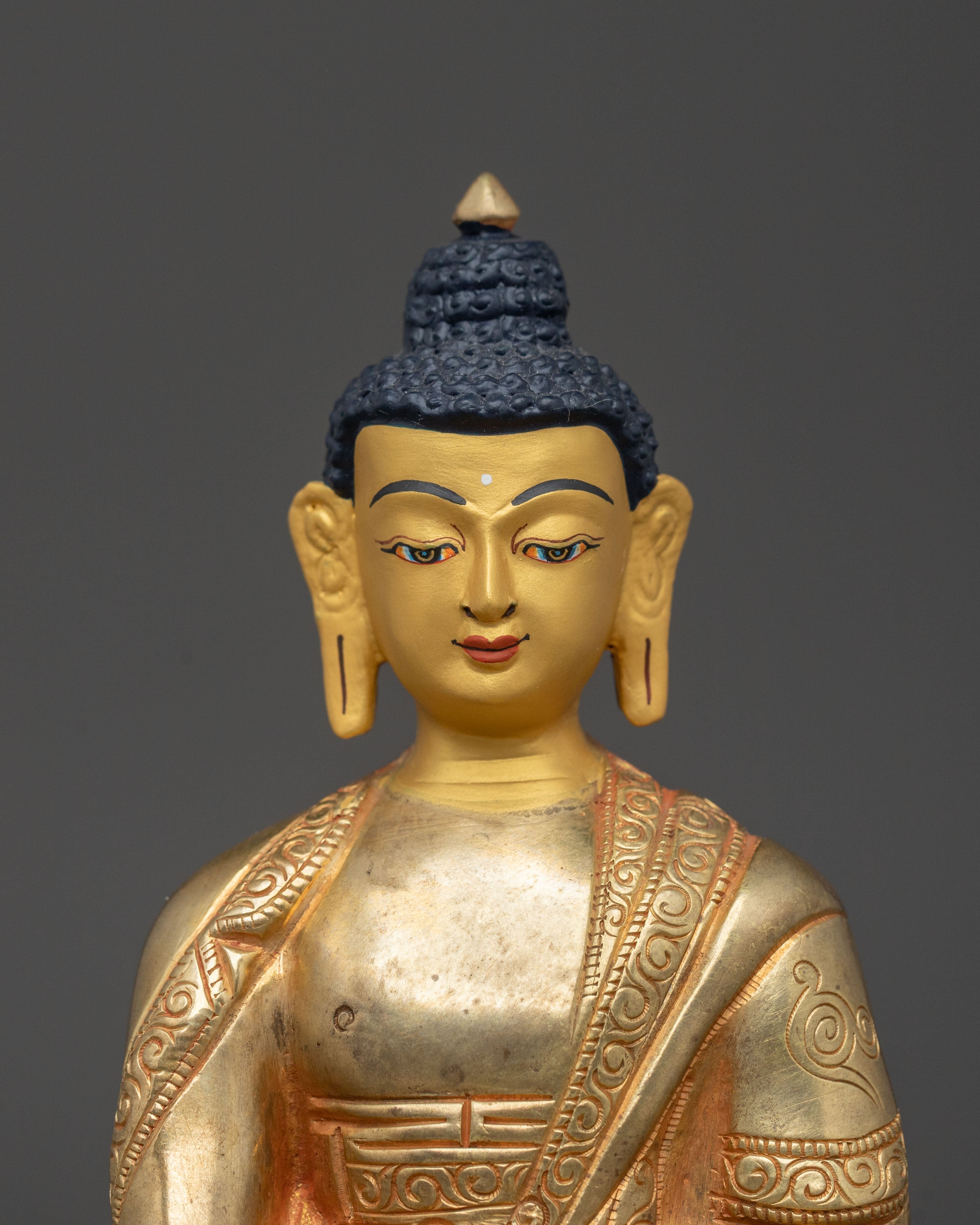 Traditional Handmade Shakyamuni Buddha Sculpture | Spiritual Home Decor