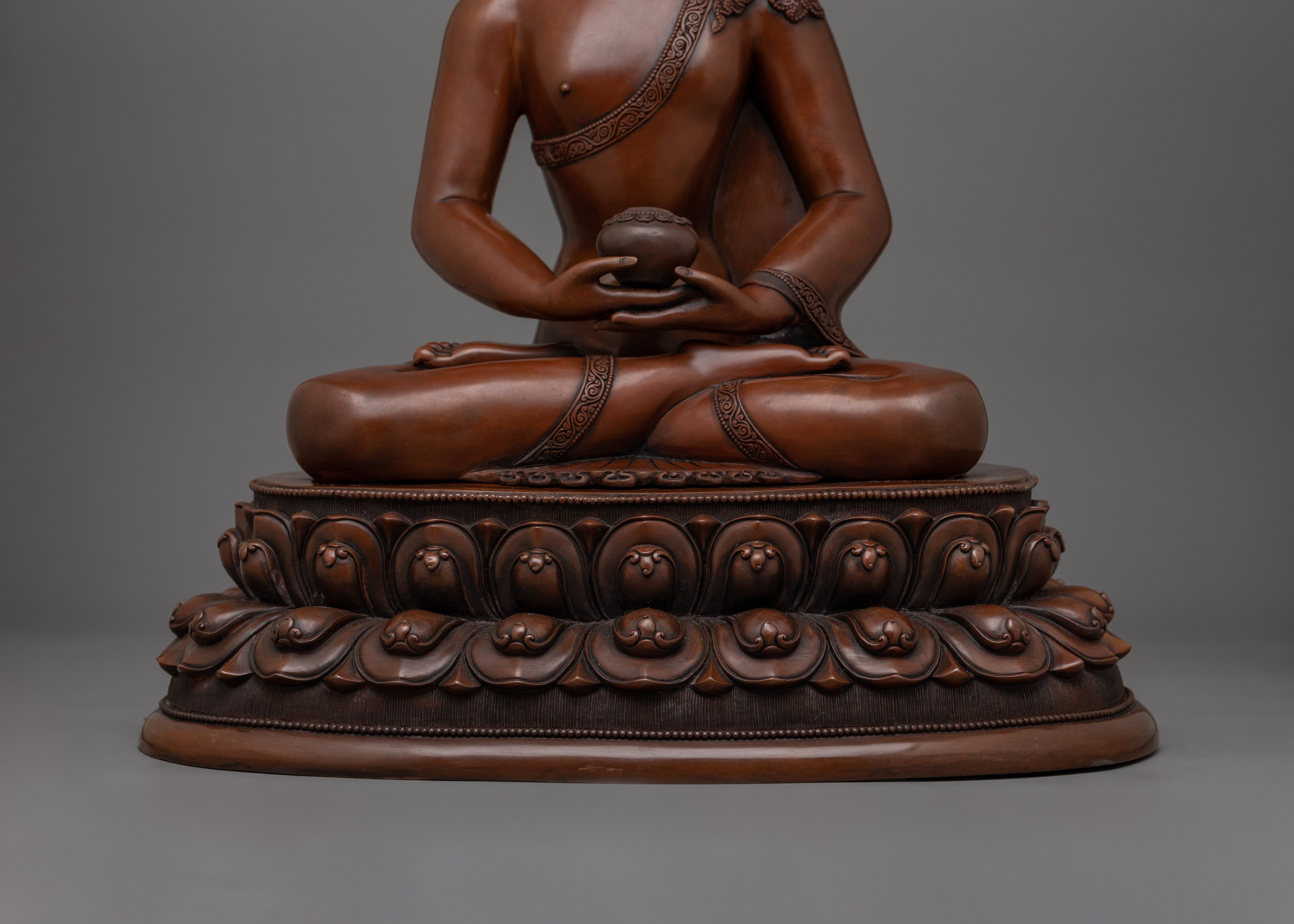Amitabha Buddha Oxidized Copper Statue | Handcrafted Meditation Deity