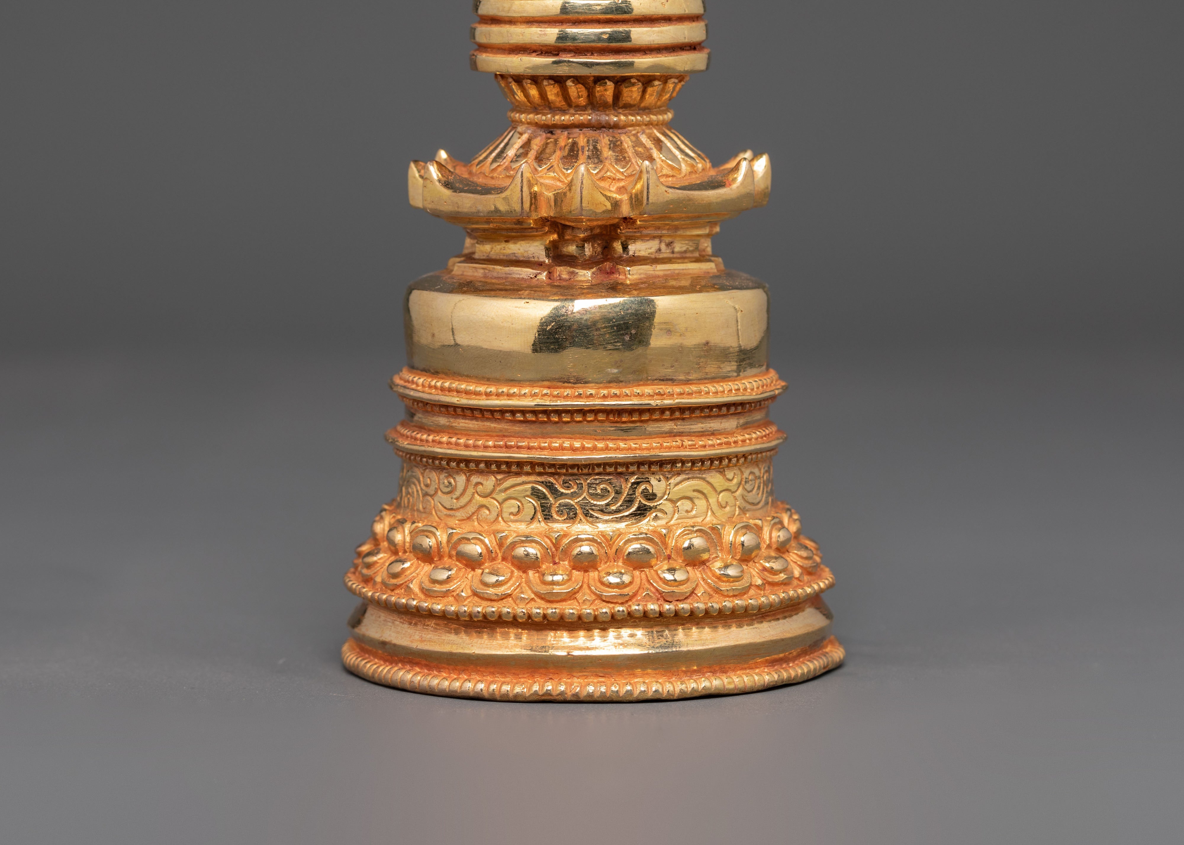 Tibetan Chorten Shrine Decor | Copper Stupa Shrine Decor
