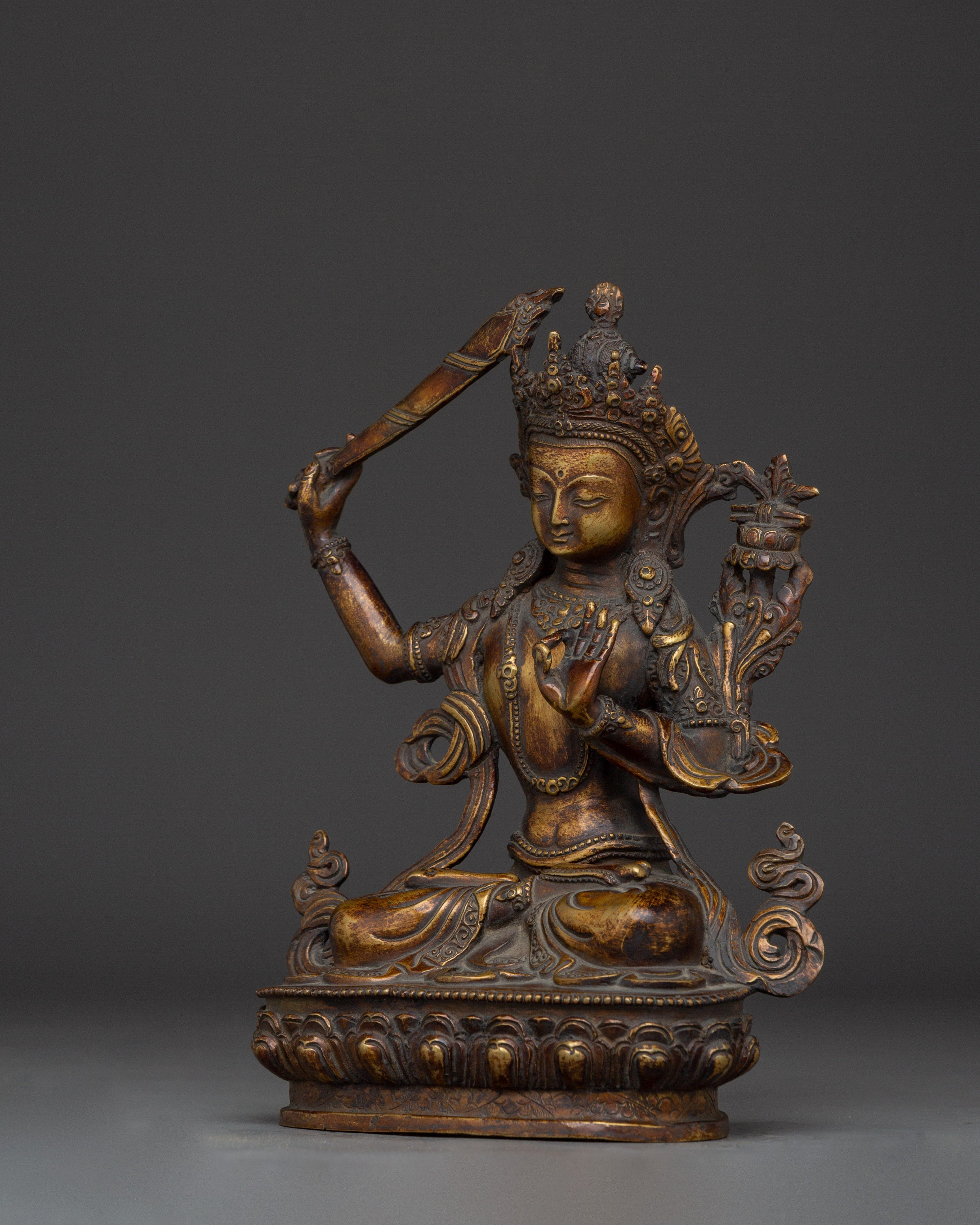 Ultimate Wisdom Bodhisattva Manjushri Statue | Spiritual Decor for Meditation