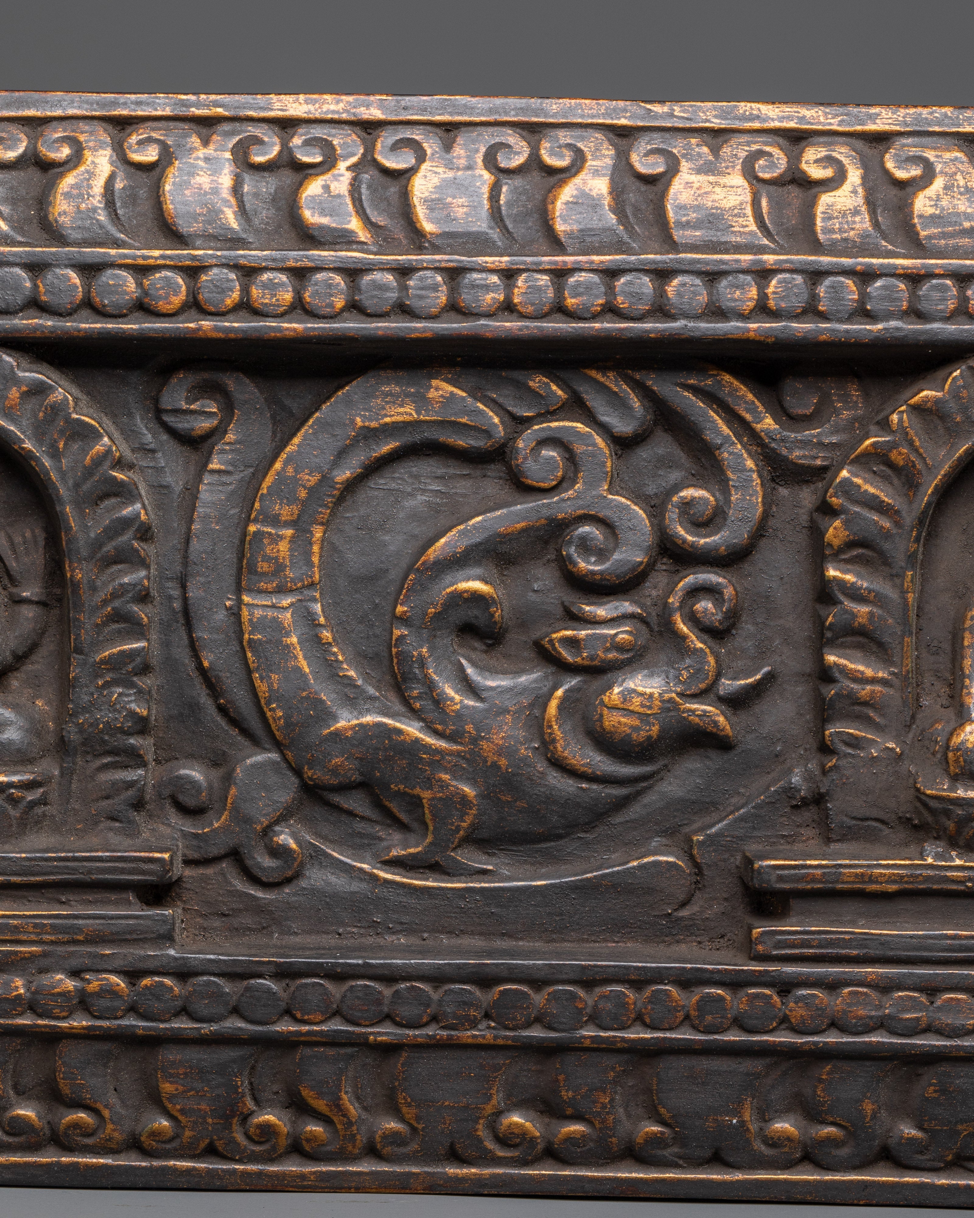 Traditional Buddhist Book Cover | Antique Brass Scripture Protector