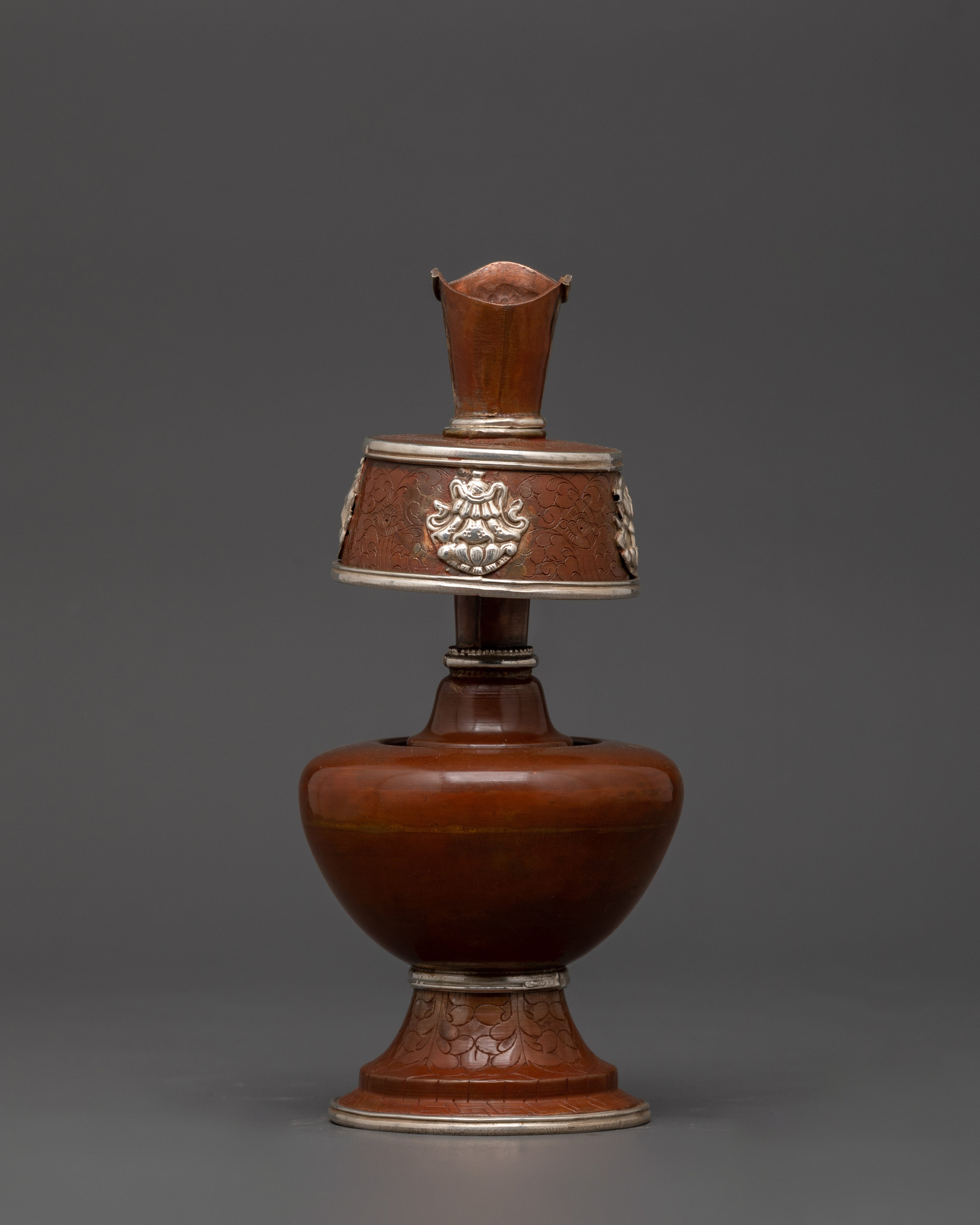 Handcrafetd Tibetan Bhumba Ritual Vase | Buddhist Water Offering Vessel