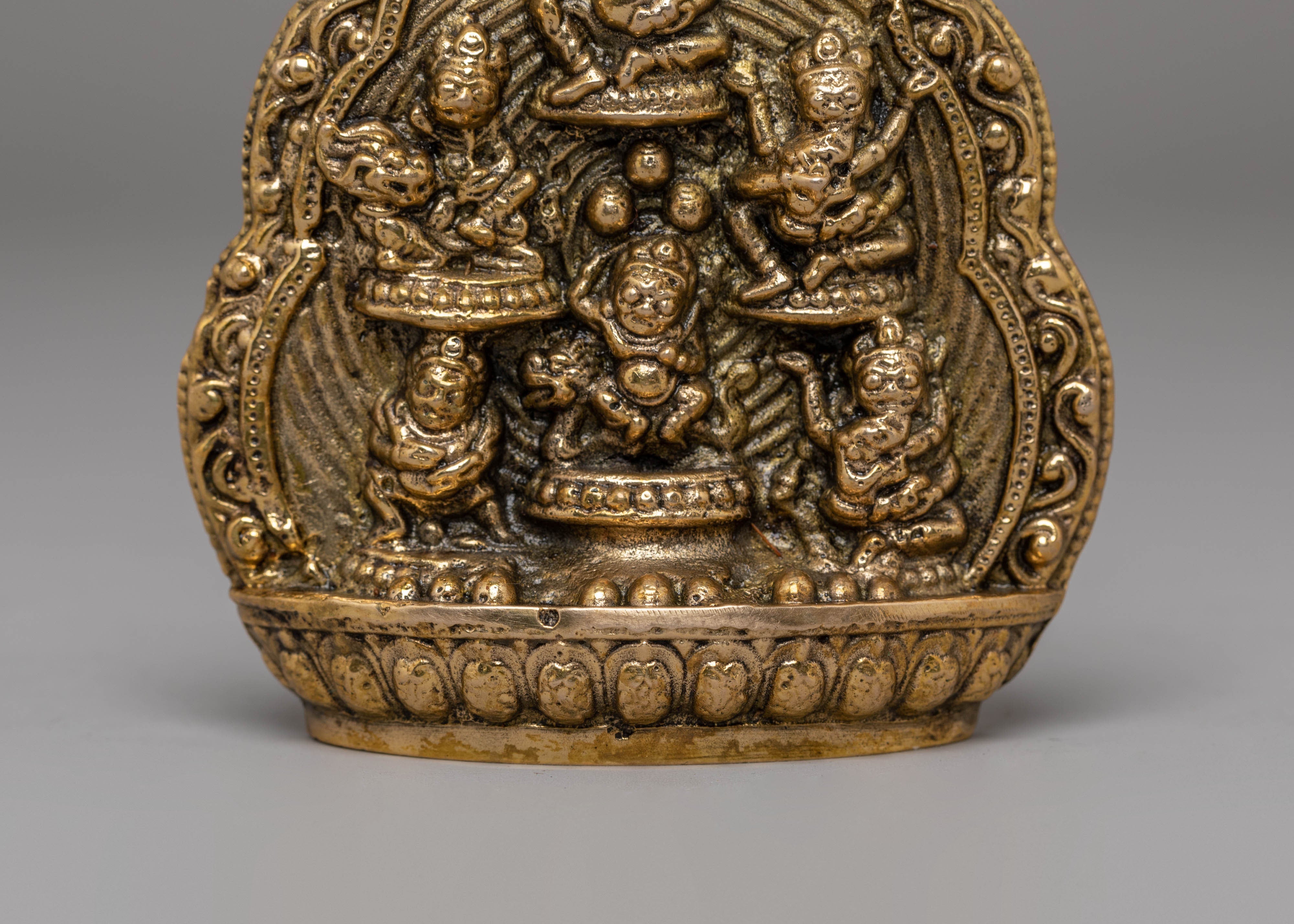 Buddhist Wealth Icon Dzambhala Set Statue | Tibetan Prosperity Symbol