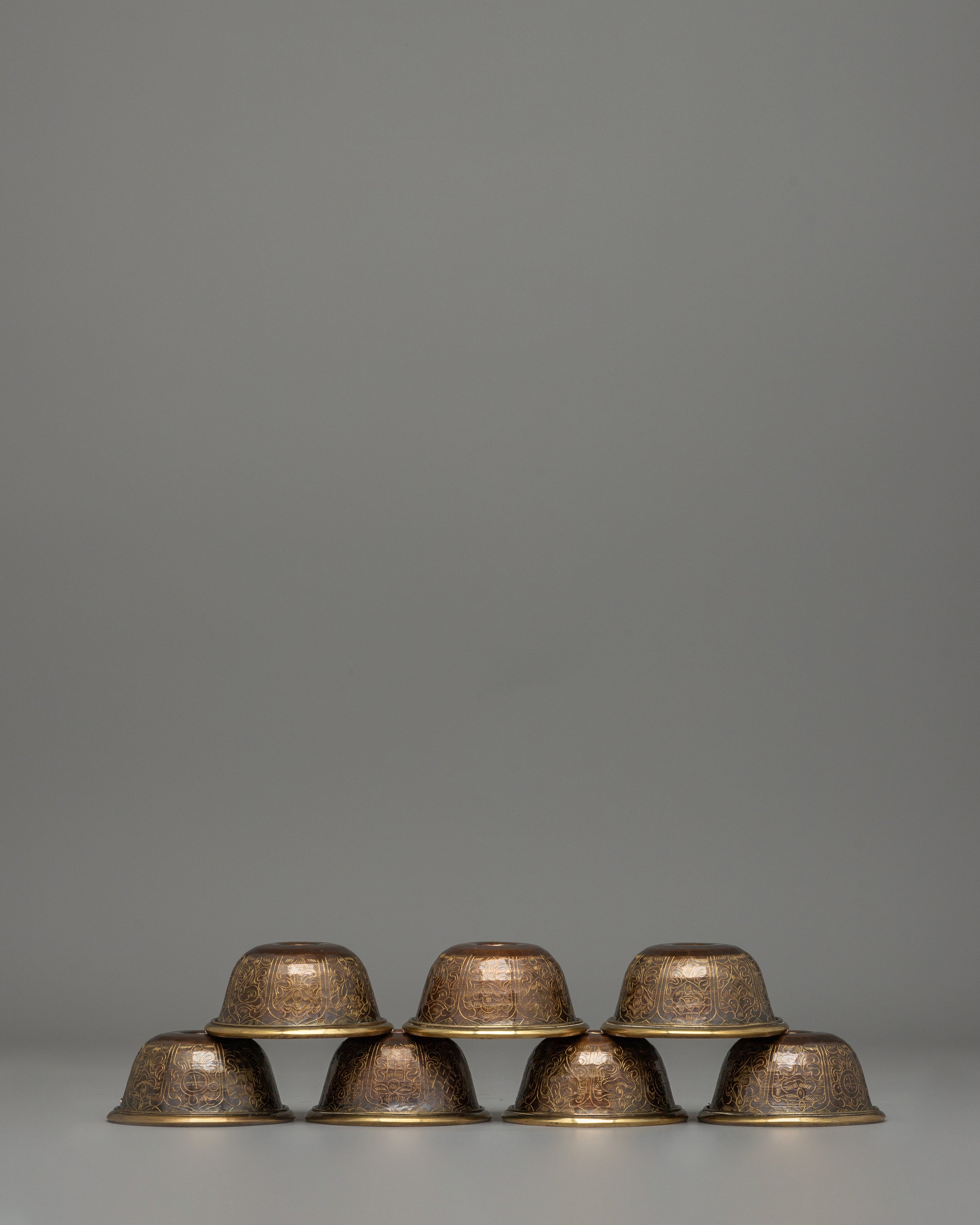 Offering Water Bowl Set | Puja Accessories for Shrine & Meditation