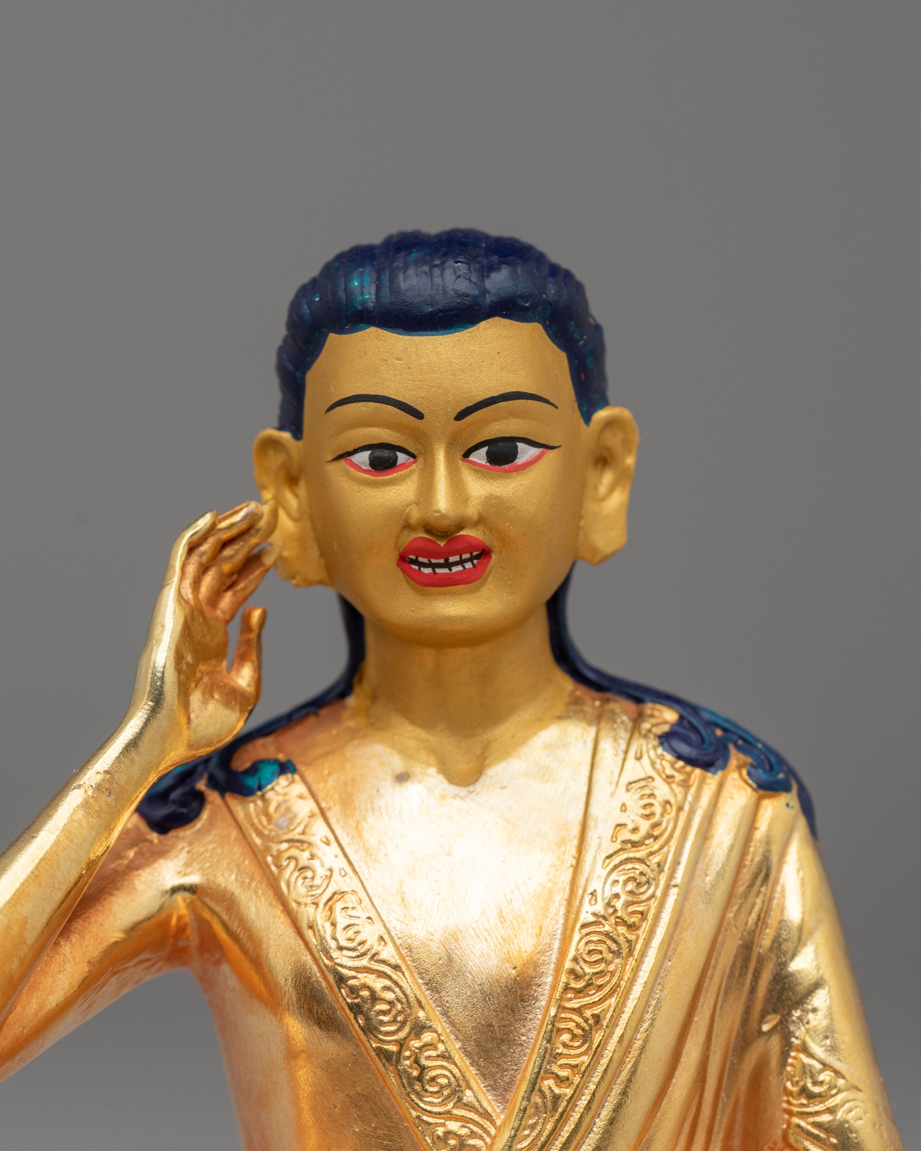 Buddhist Milarepa Handcrafted Statue | Tibetan Meditation Decor