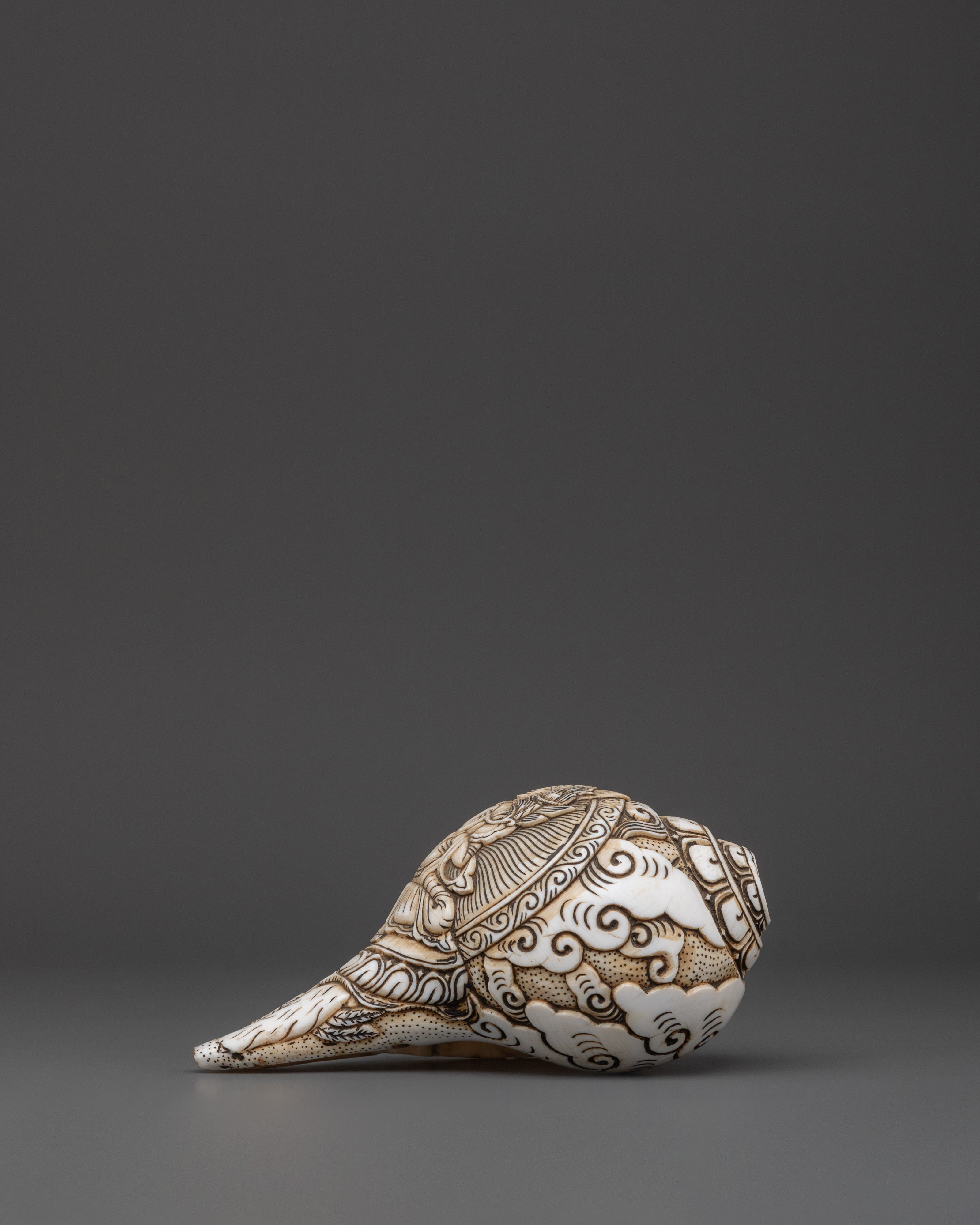 Green Tara Conch | Sacred Buddhist Artifact