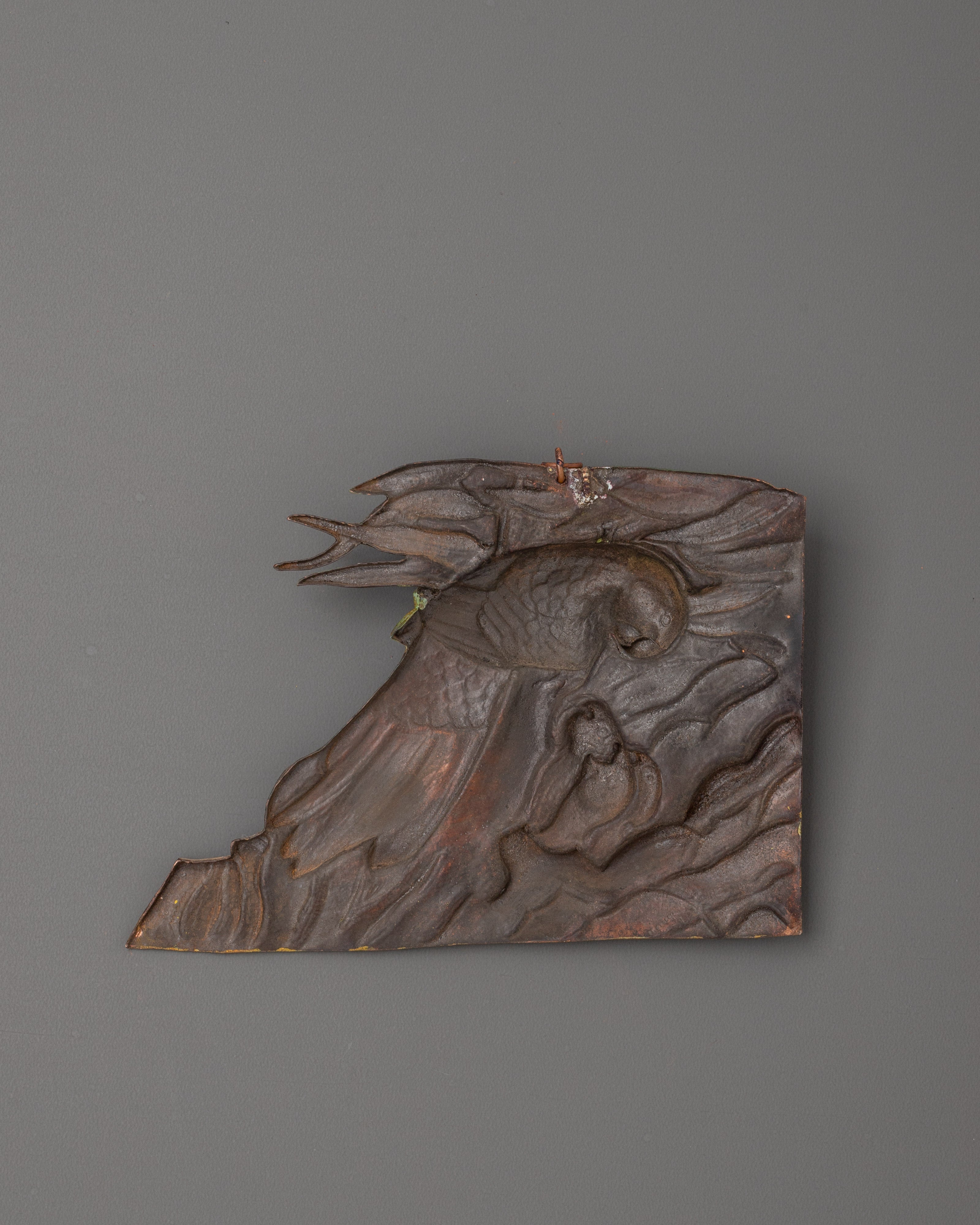 Parrot Carved Wall Hanging | Copper Parrot Wall Artwork