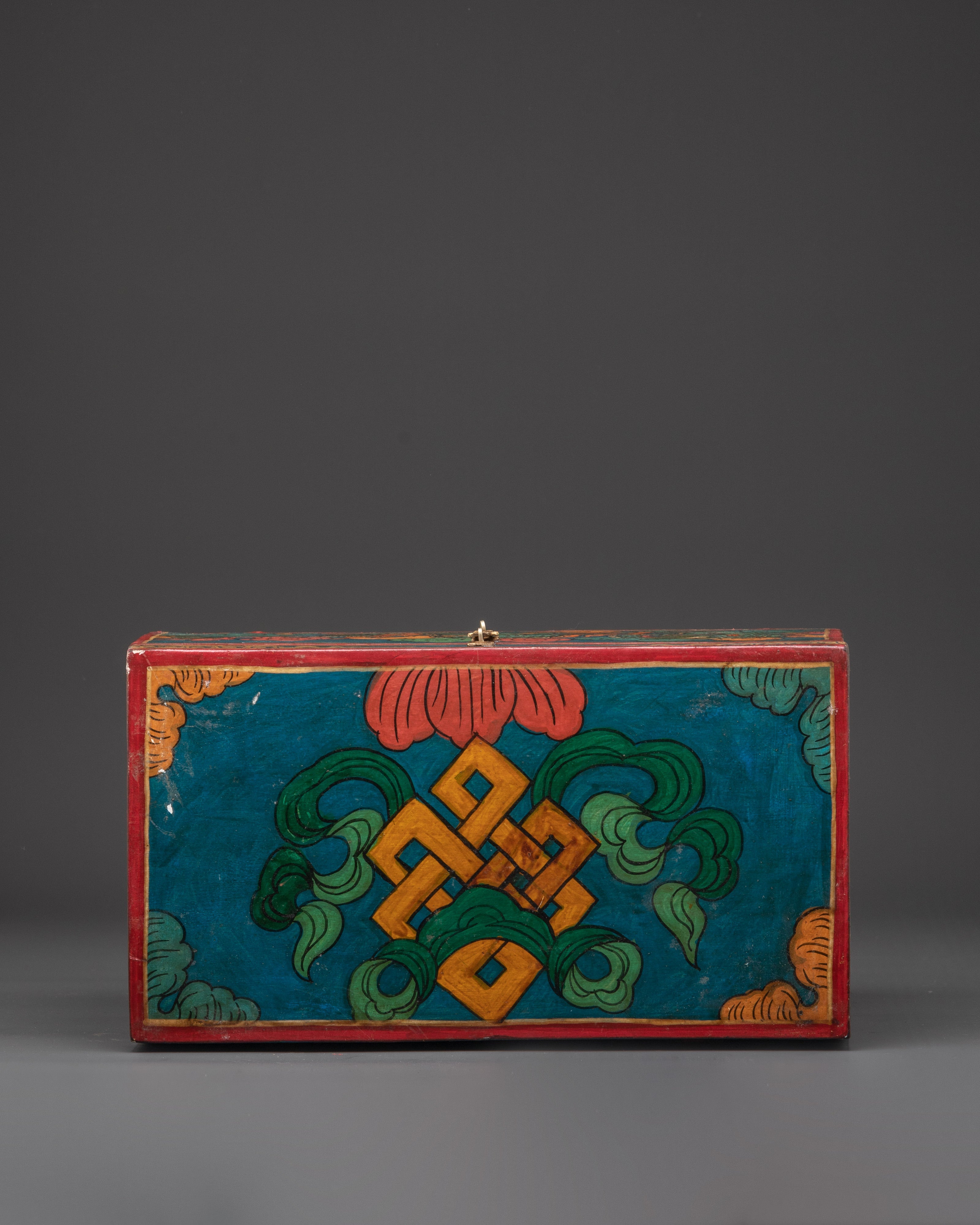 Handcrafted Tibetan Dragon Chest | Spiritual Storage for Temple or Meditation Decor