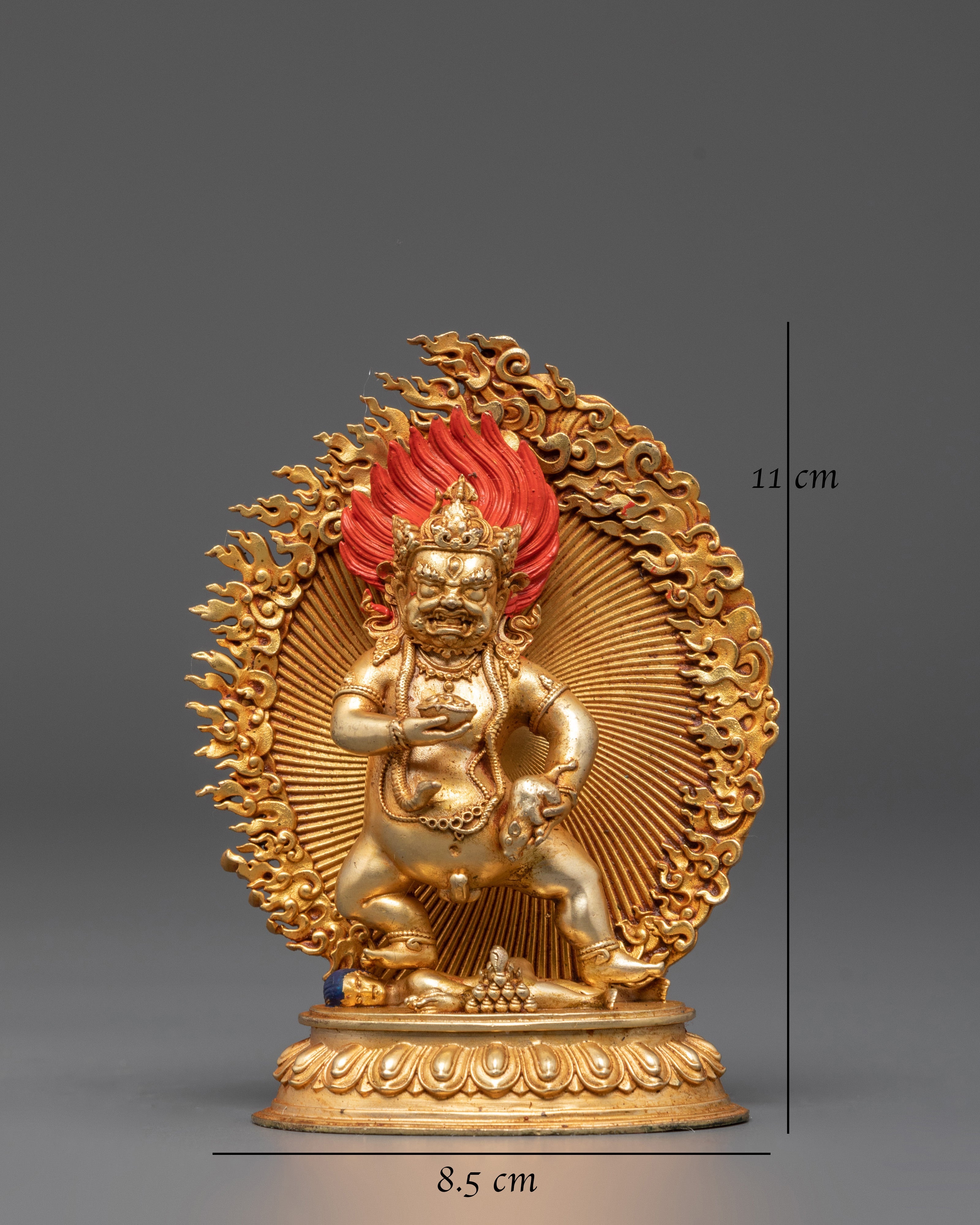 Spiritual Wealth Guardian Black Dzambhala | Handcrafted Tibetan Sculpture