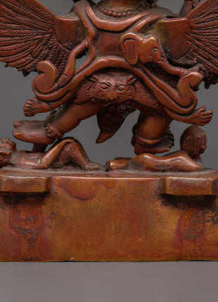 Hayagriva Statue in Oxidized Copper | Fierce Guardian Deity