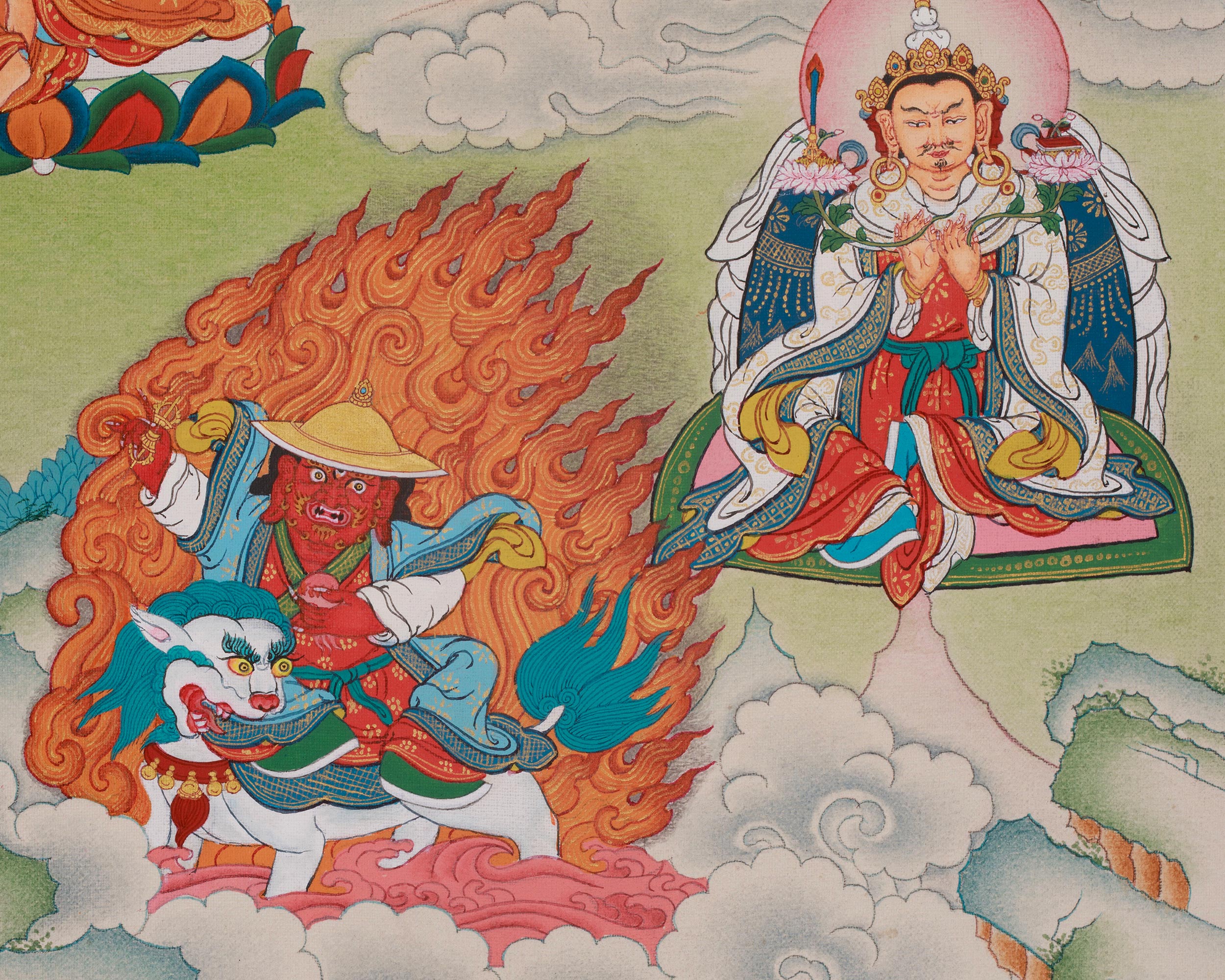Vajrayana Guru Rinpoche Artwork | Sacred Padmasambhava Thangka Painting