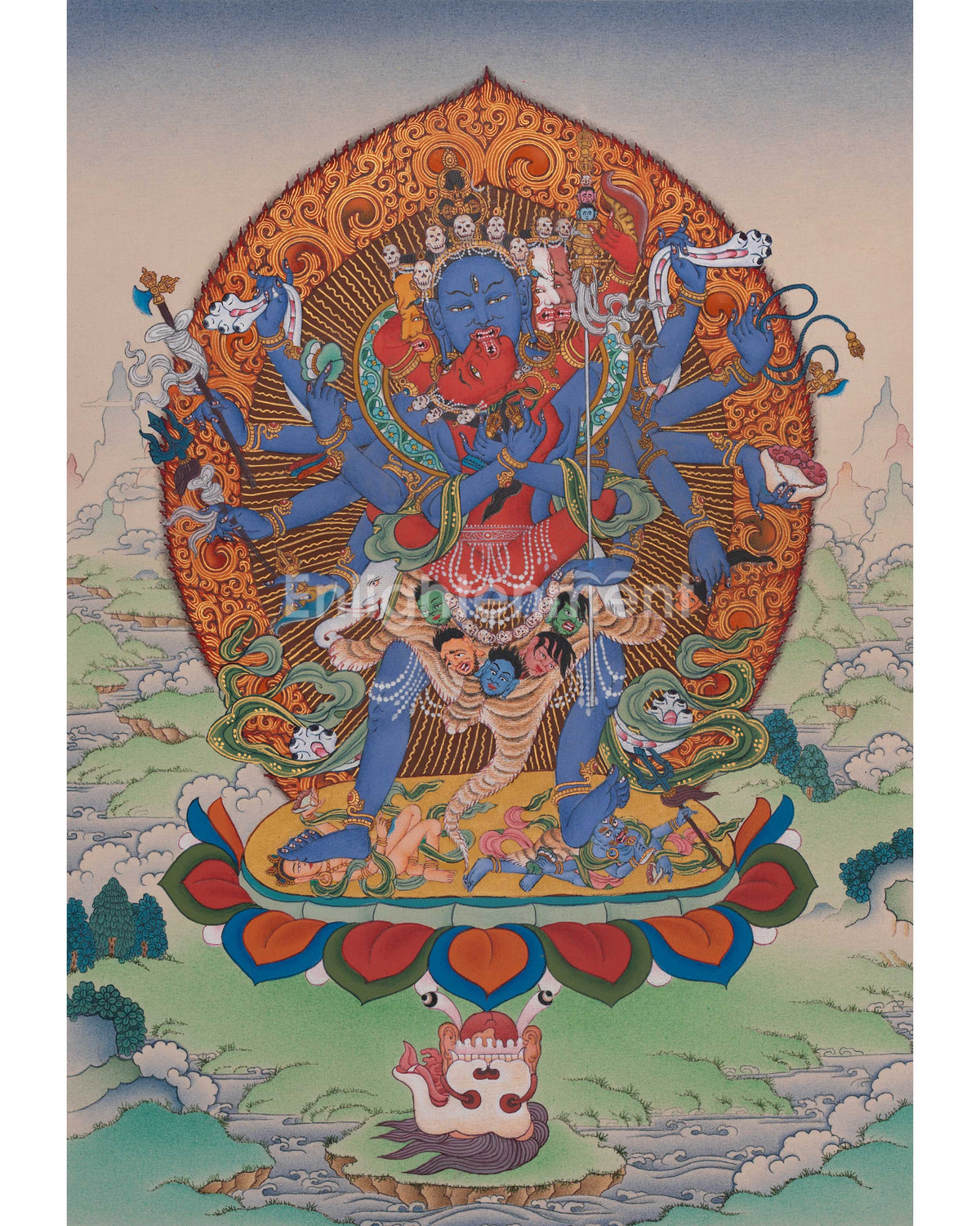 12 Armed Chakrasambhara Thangka