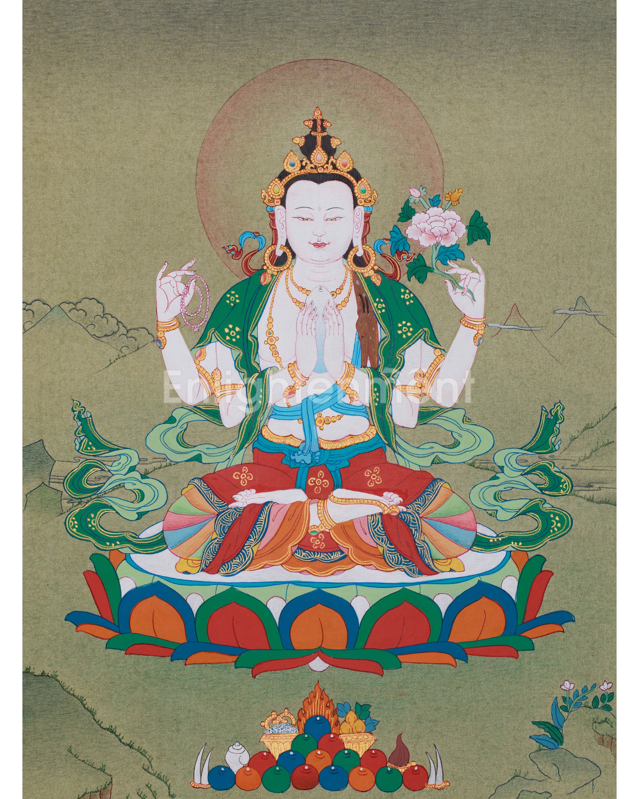 12 Inch Chenrezig Buddha 