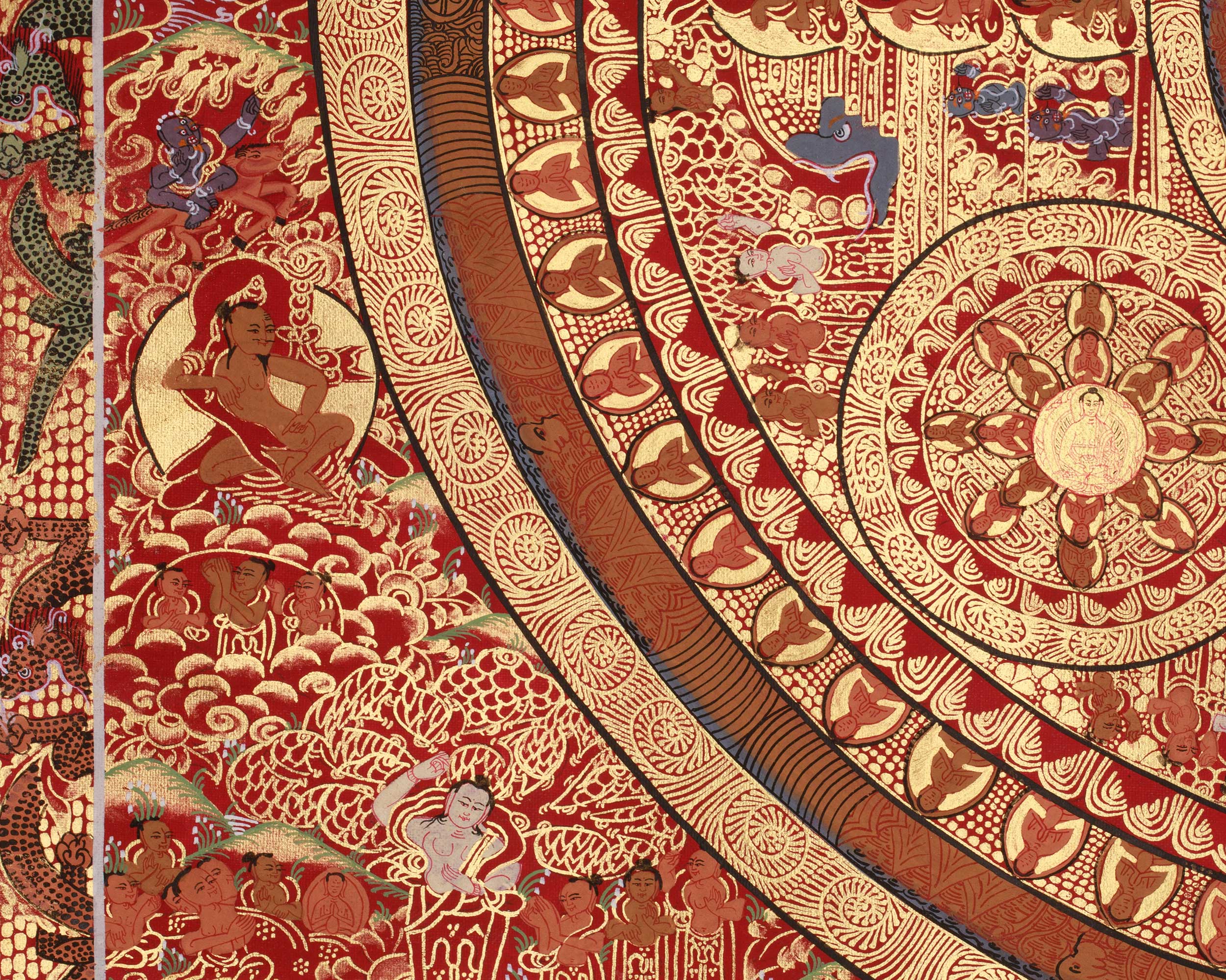 Shakyamuni Buddha Mandala Painting | A Sacred Thangka of Enlightenment and Cosmic Order