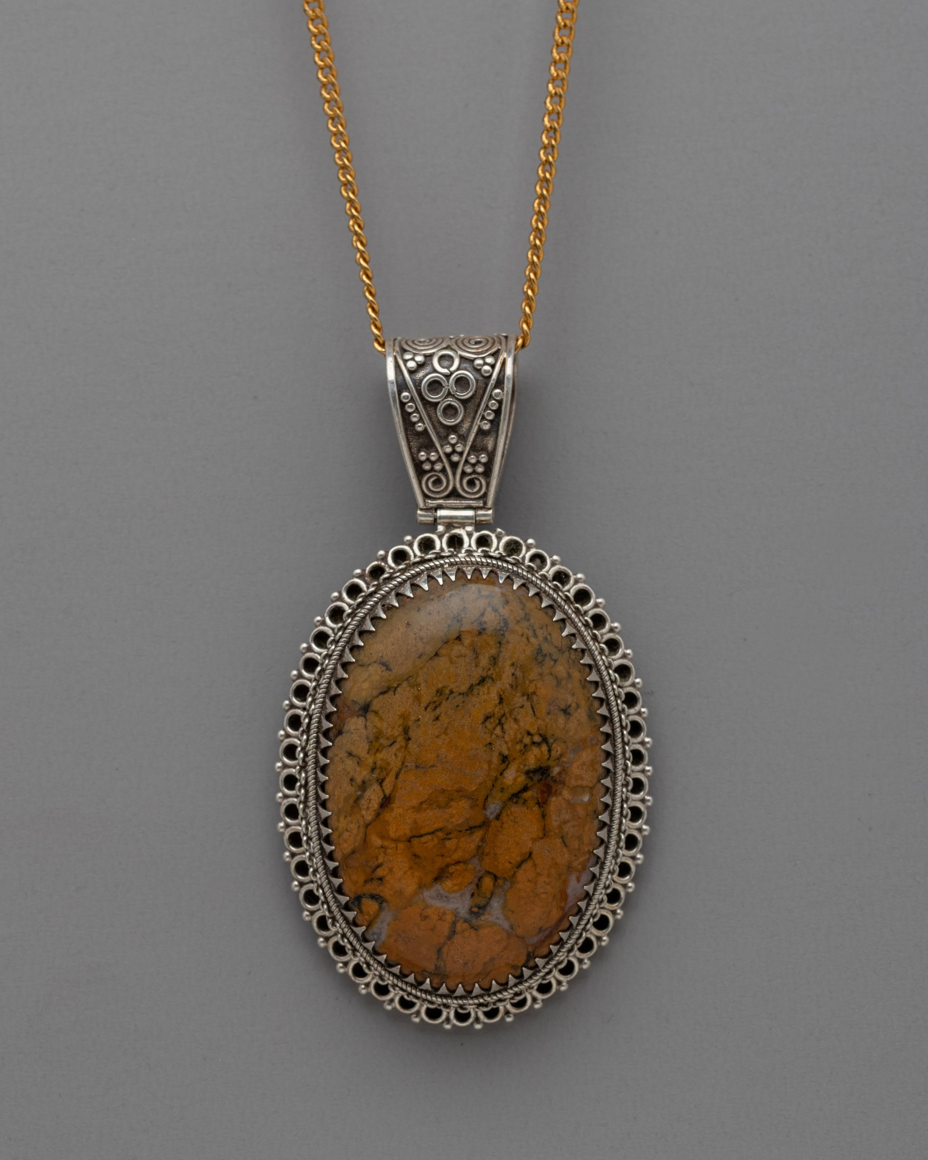 Jasper Locket Pendant
